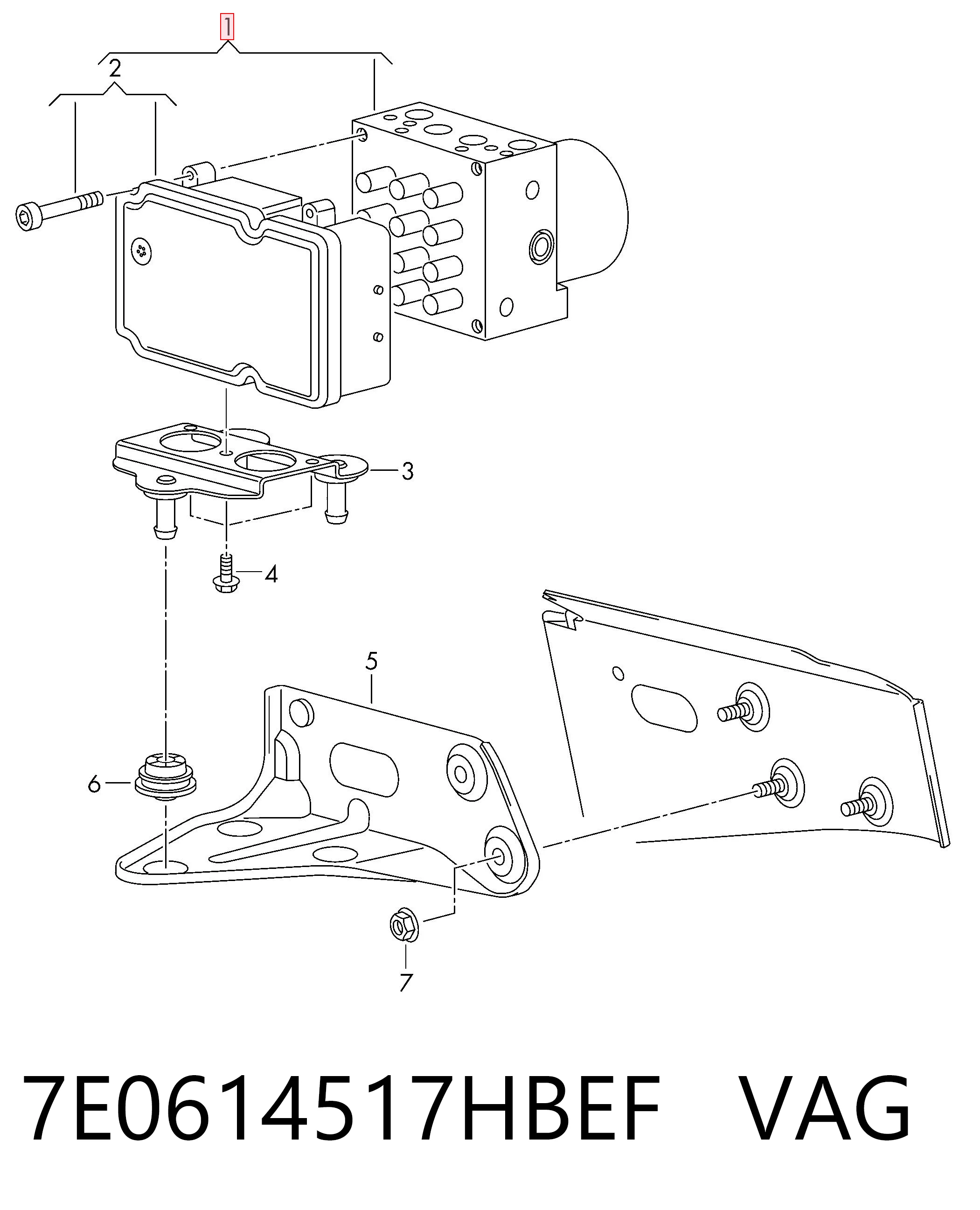 Гидроблок АБС VAG 7E0614517HBEF цена, от 216.65 USD