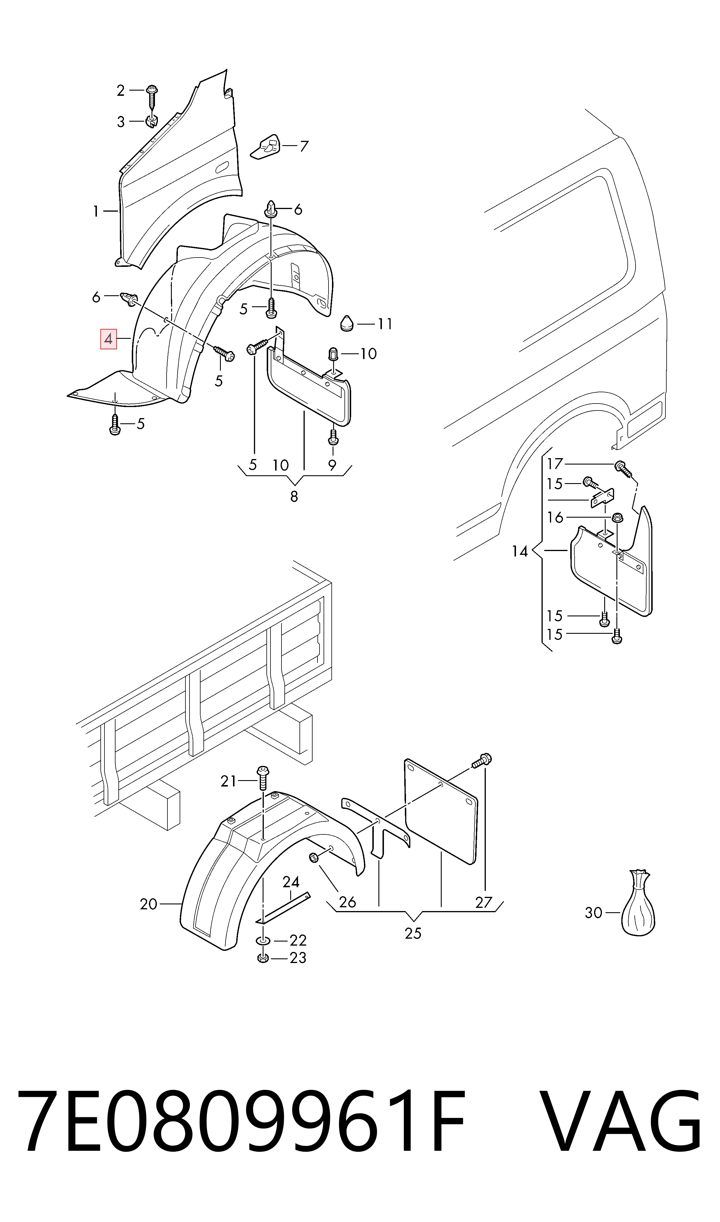 Подкрылок передний левый 42809001 AND