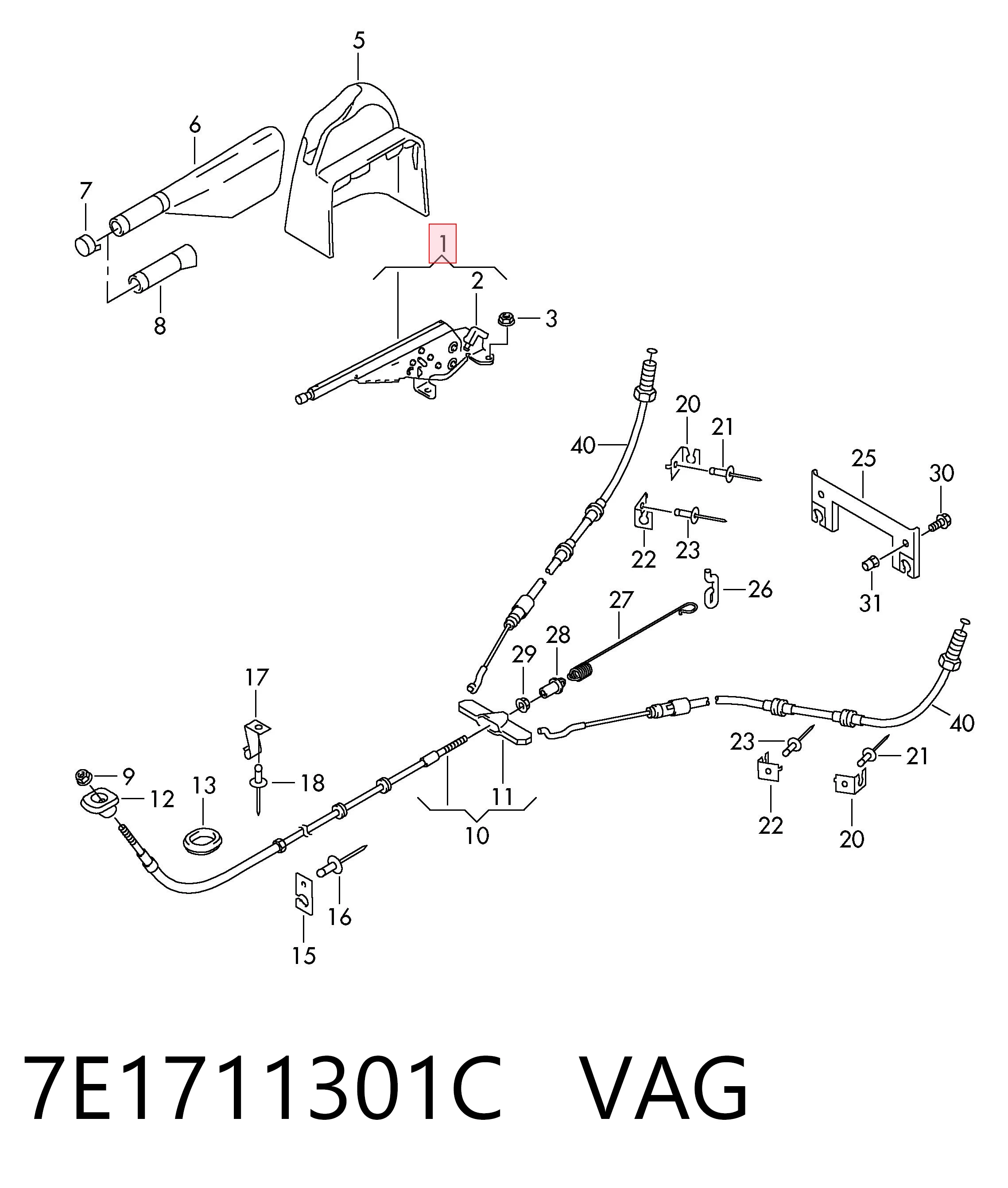 7E1711301C VAG Ручник