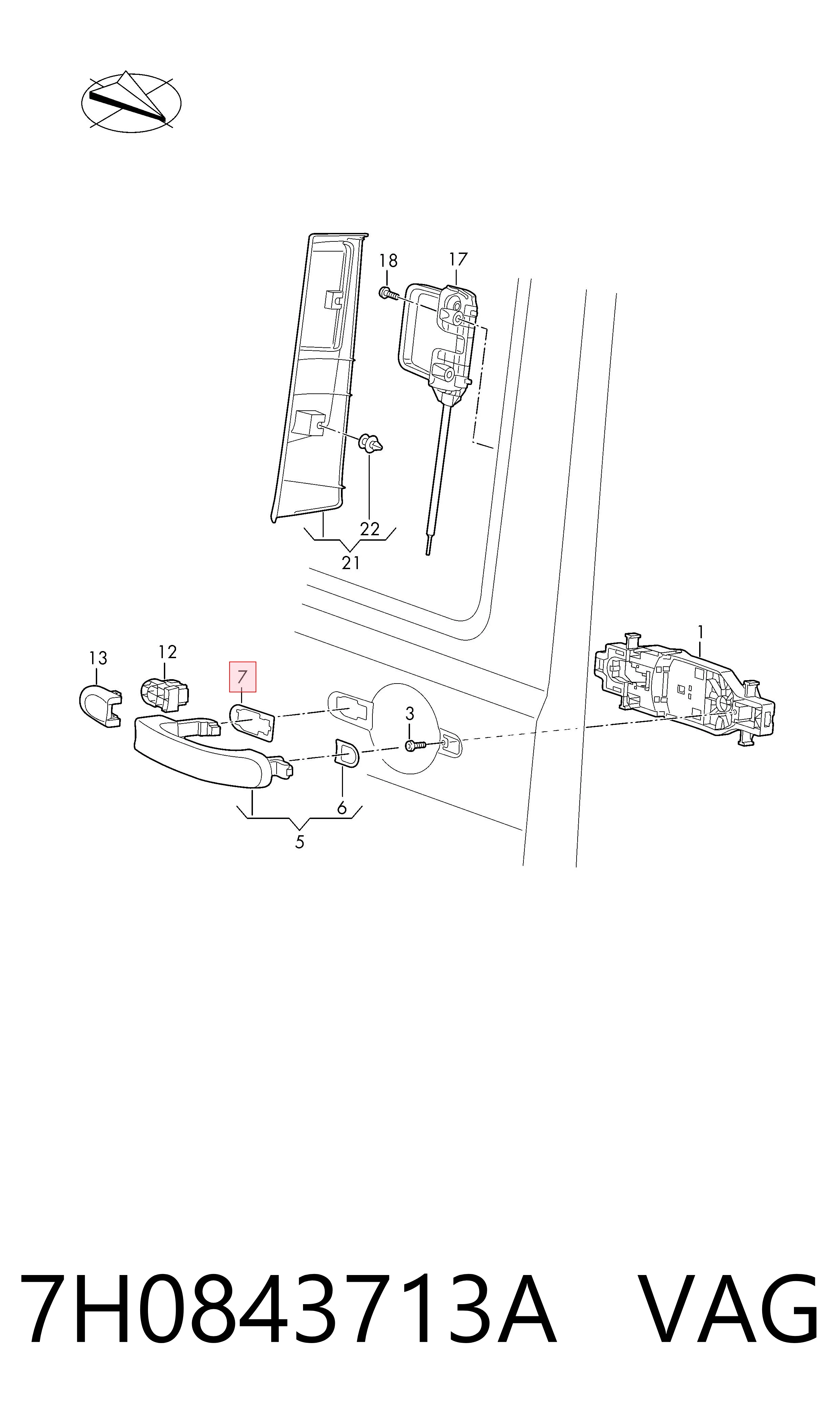  VAG 7H0843713A цена, от 11.93 USD