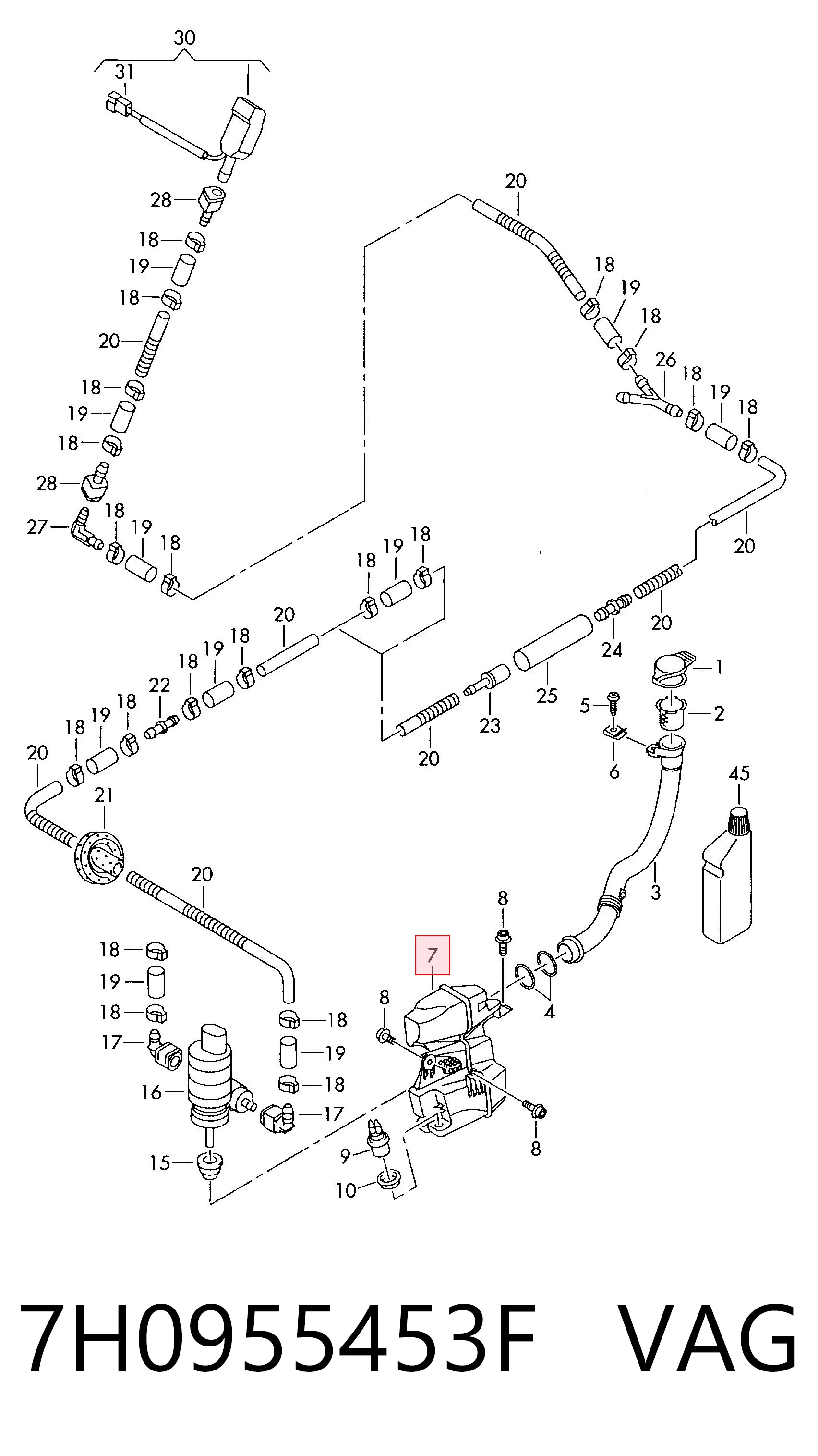 Купить 3L955014 AND Бачок омывайки