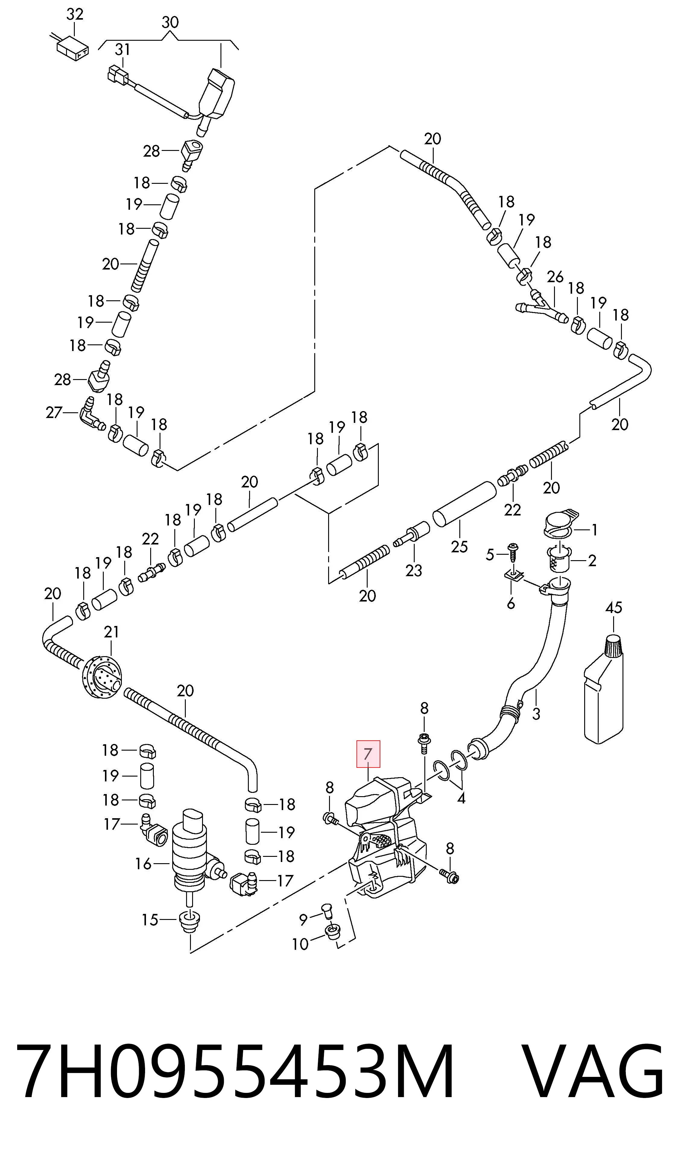 Бачок омывателя 3L955014 AND