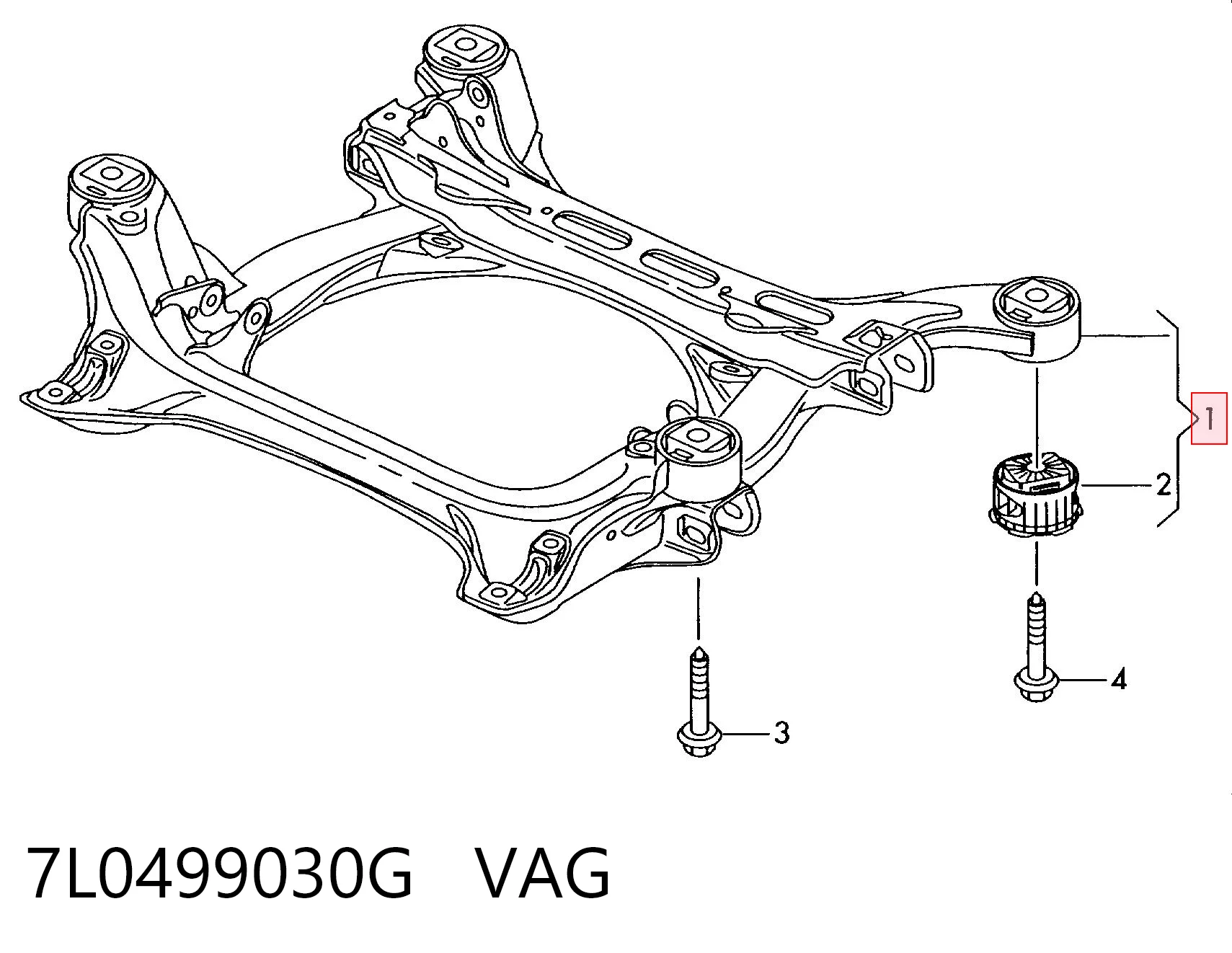 Передняя балка Audi Q7 внедорожник (4LB) (2006 - 2016) цена, от 56.50 USD