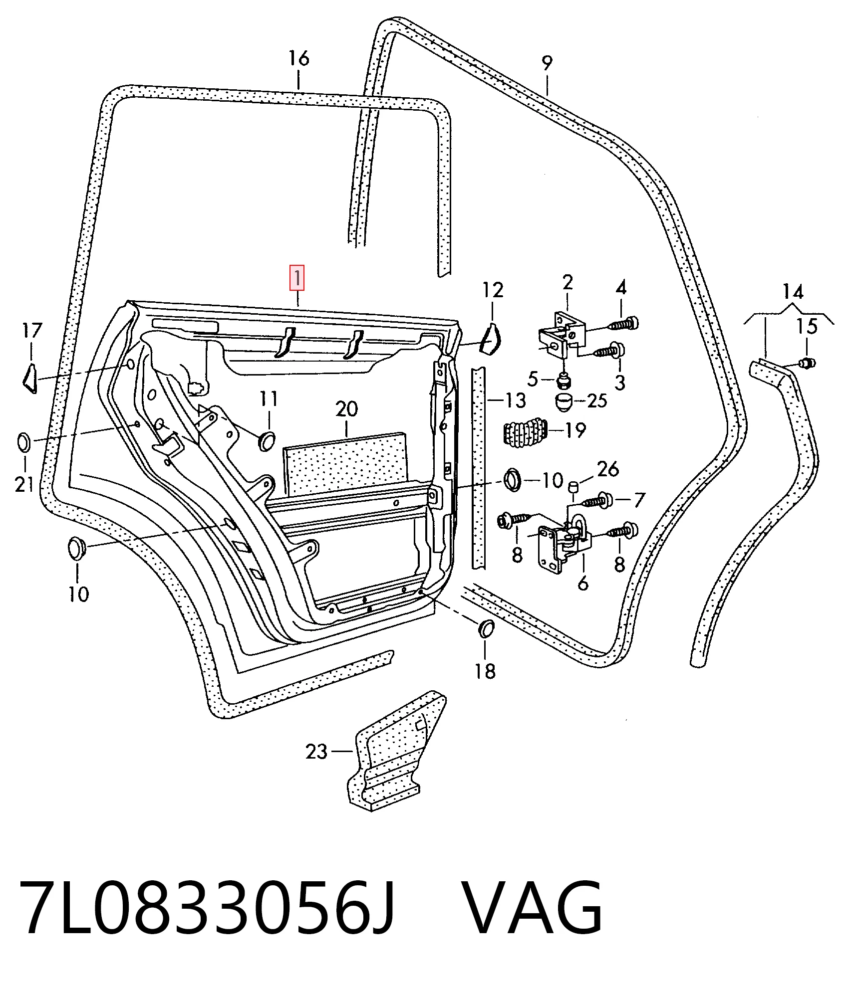 Купить Дверь задняя правая Фольксваген Туарег I 7LA, 7L6, 7L7