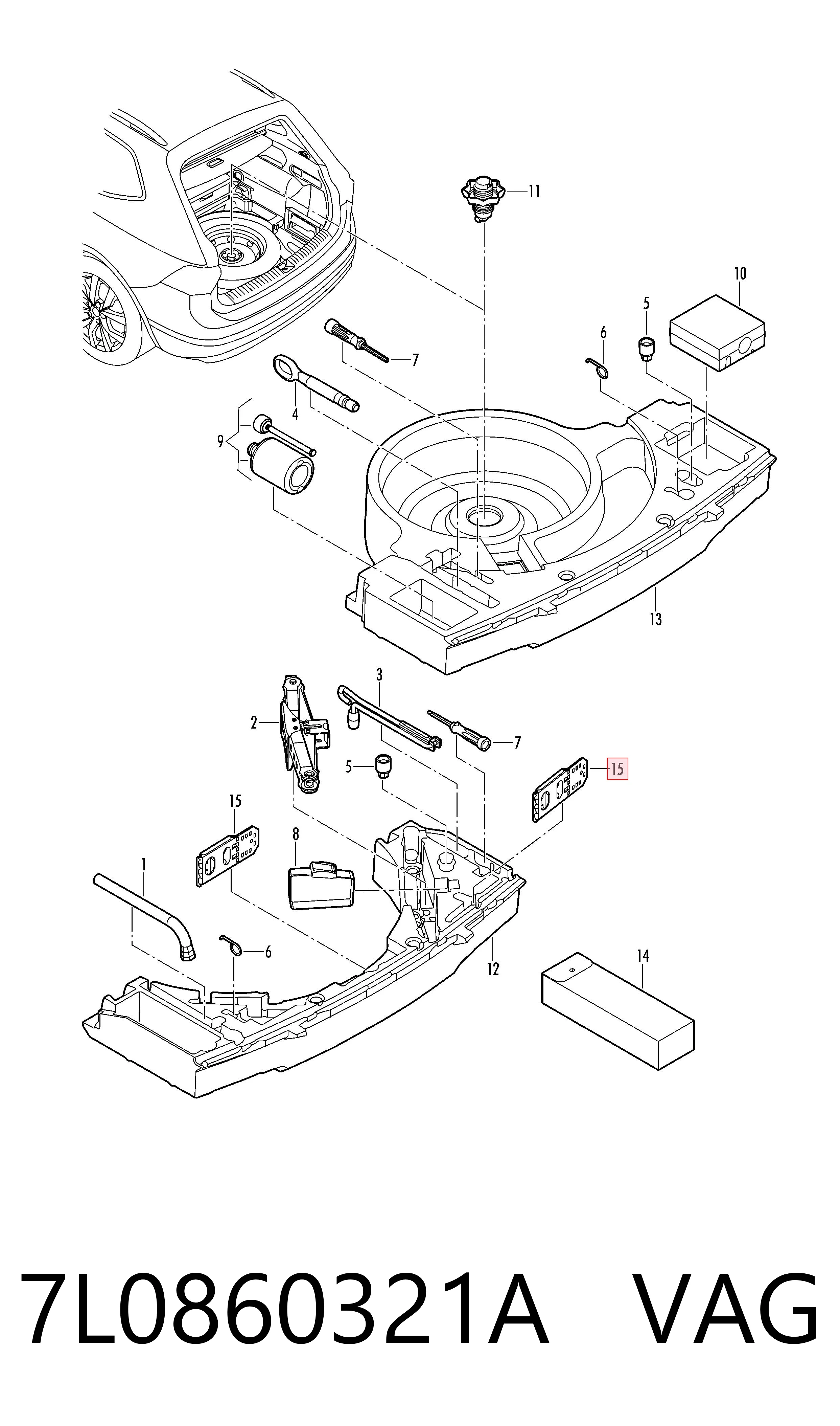 7L0860321A VAG Противооткатное устройство (башмак)