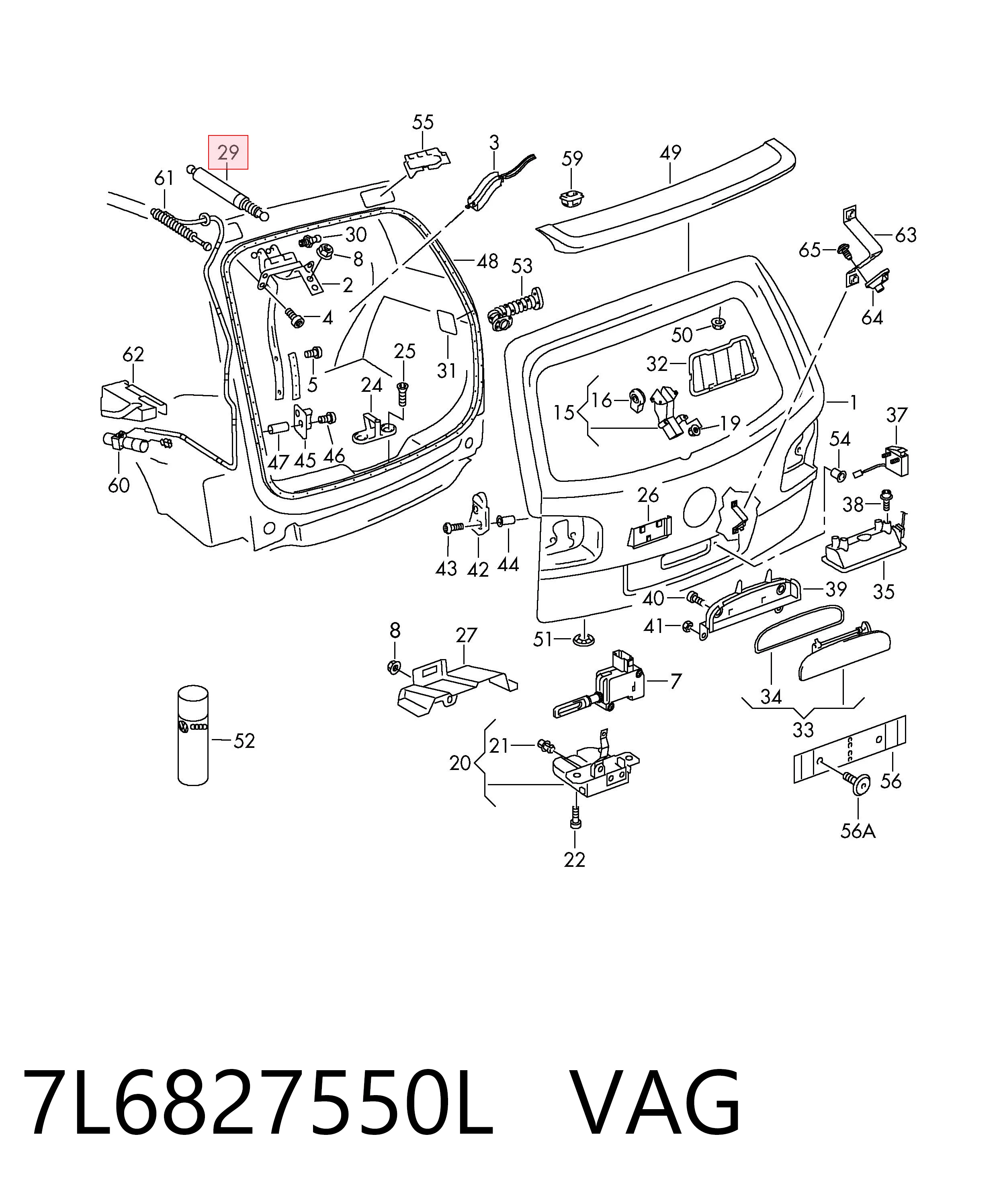 Амортизатор задней двери Sensen S7L6827550L цена, от 25.40 USD