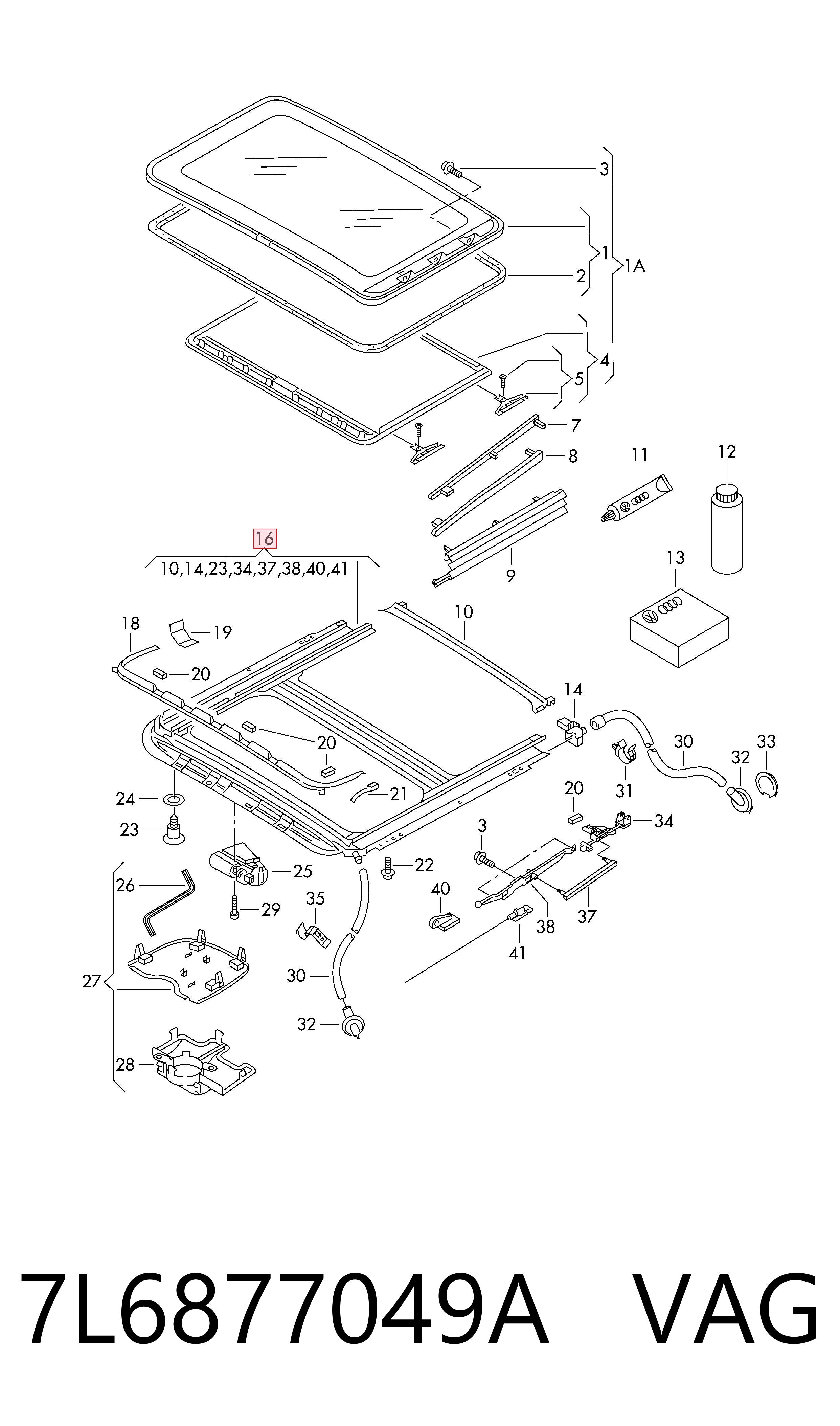7L6877049A VAG Детали люков облицовки кузова