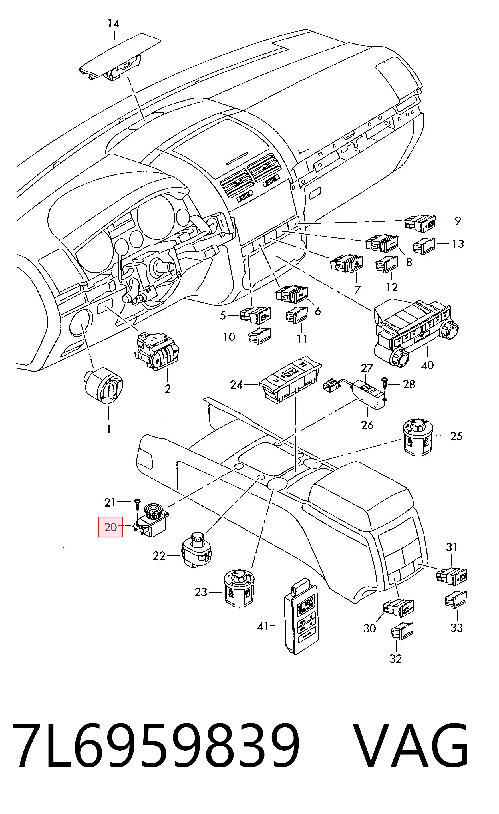 7L6959839 VAG Кнопка стоп-старт