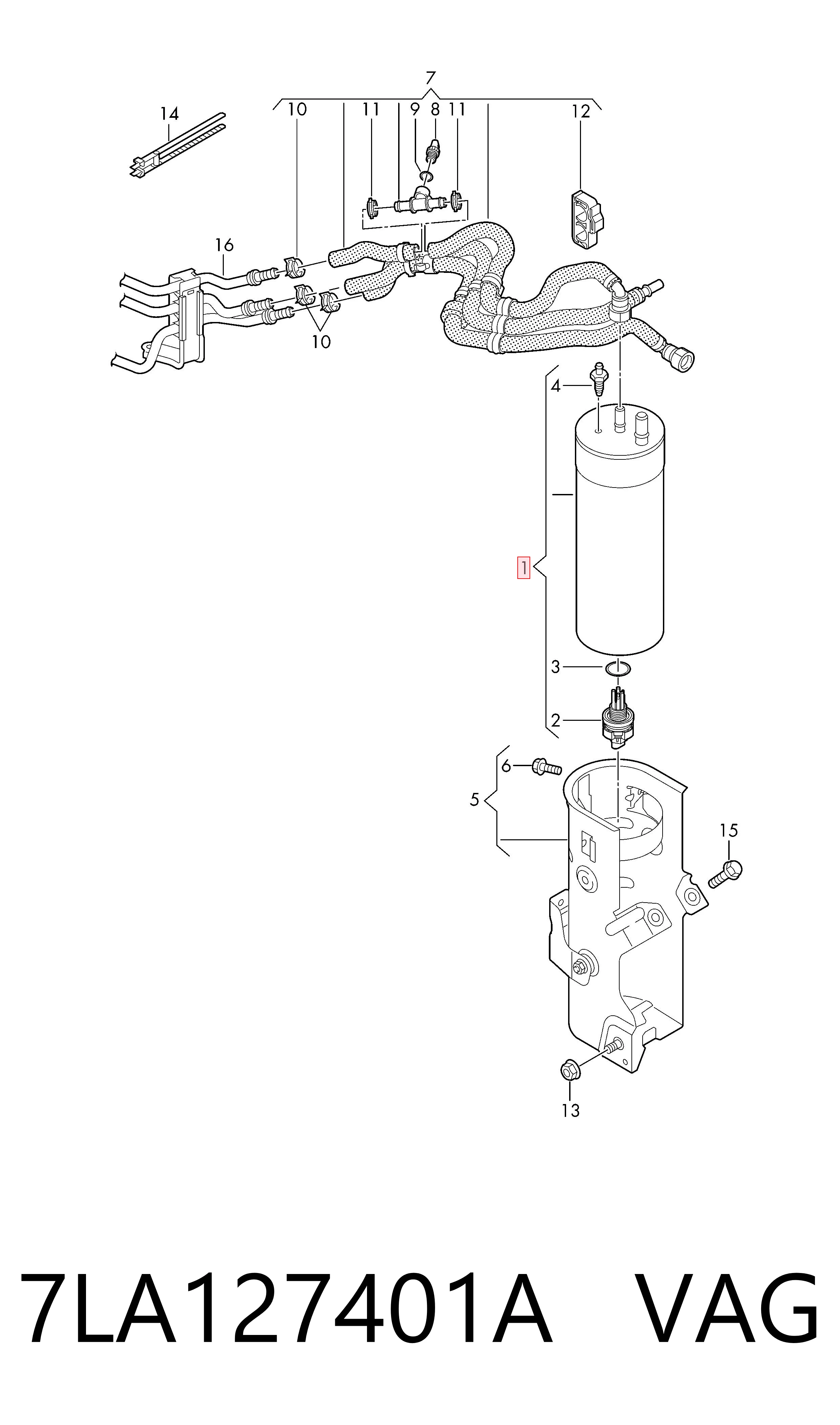 Топливный фильтр KL22912 Mahle Original
