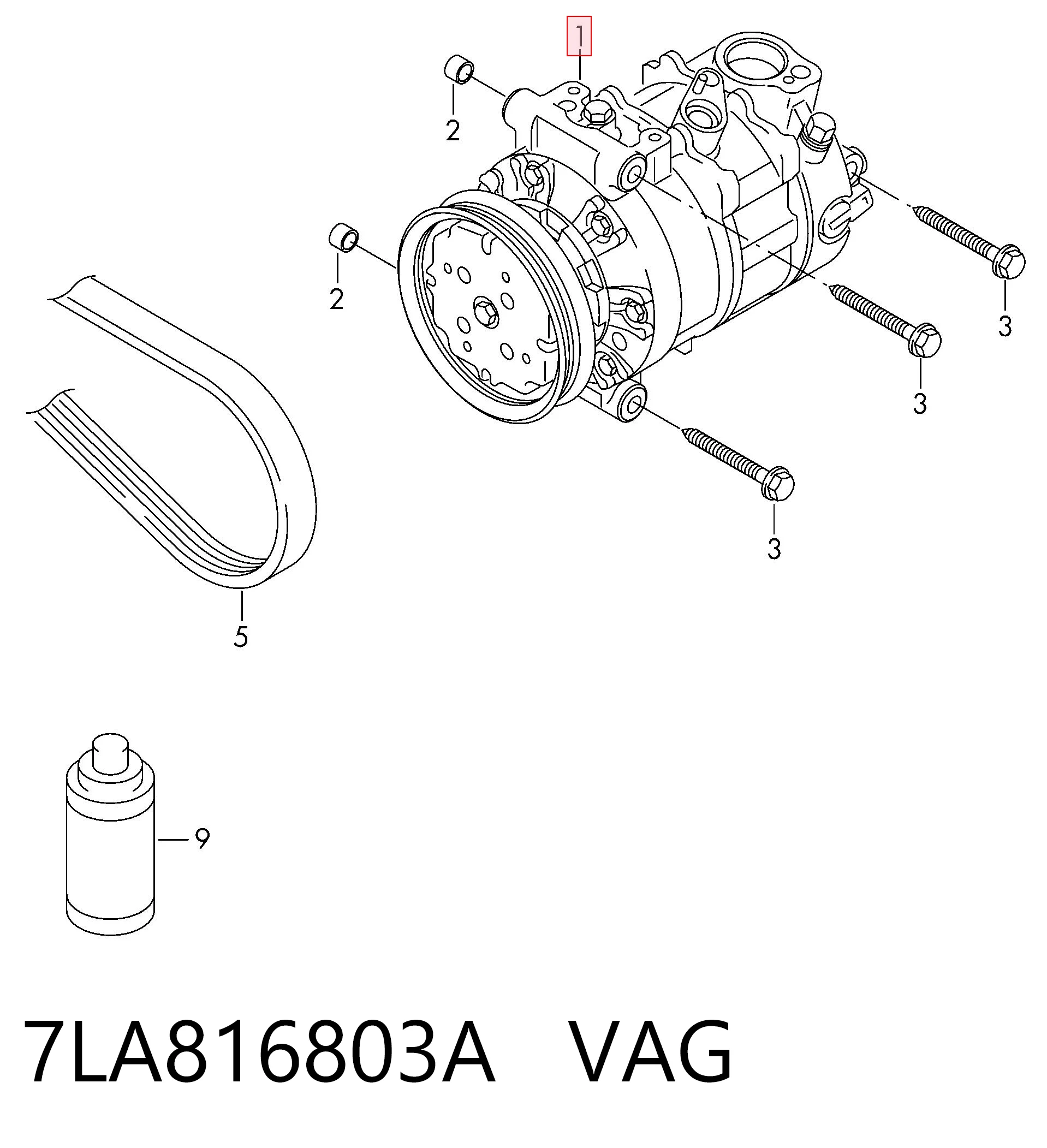 Купить DCP32087 Denso Компрессор климатической установки
