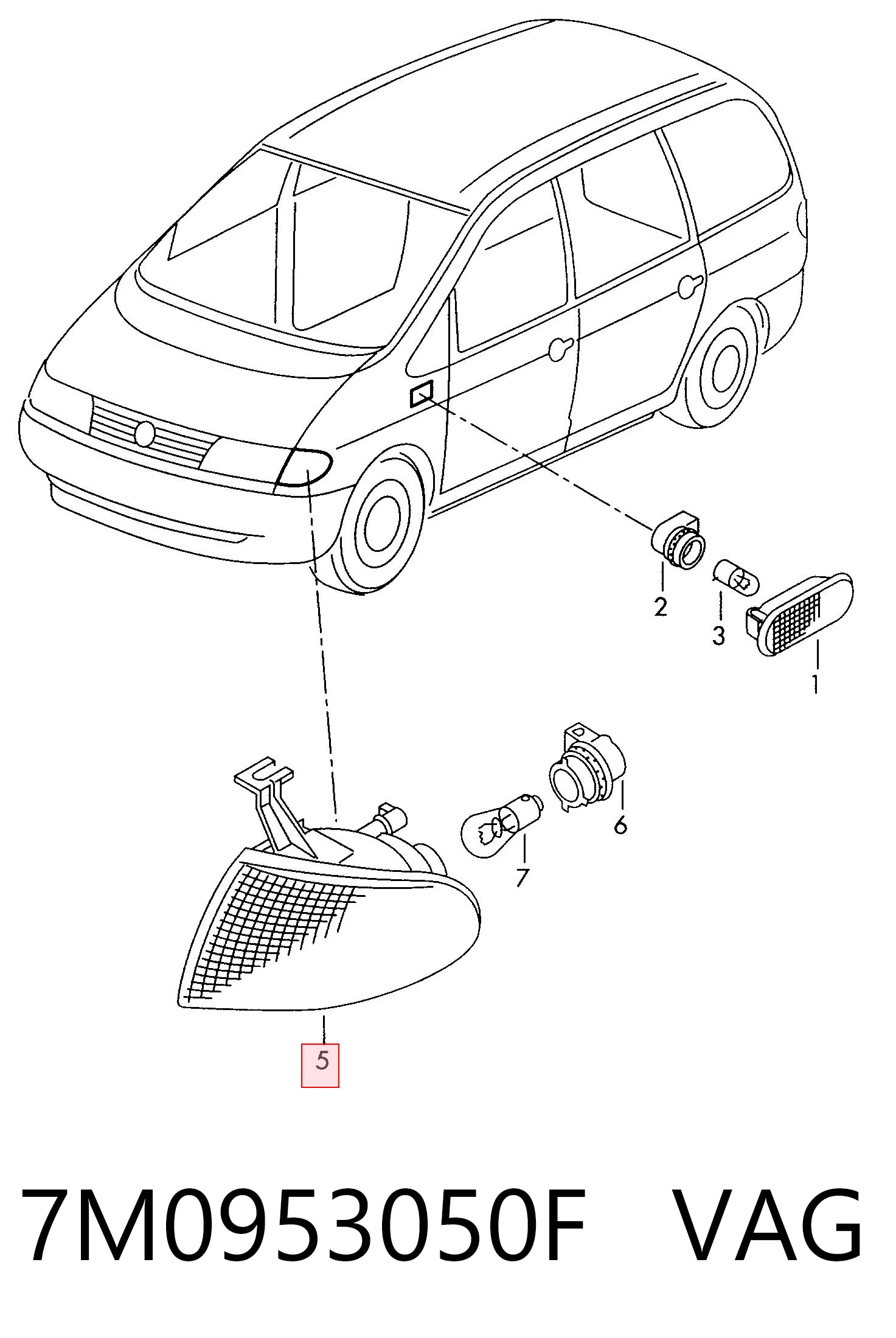  Поворотник правый Ford Galaxy 