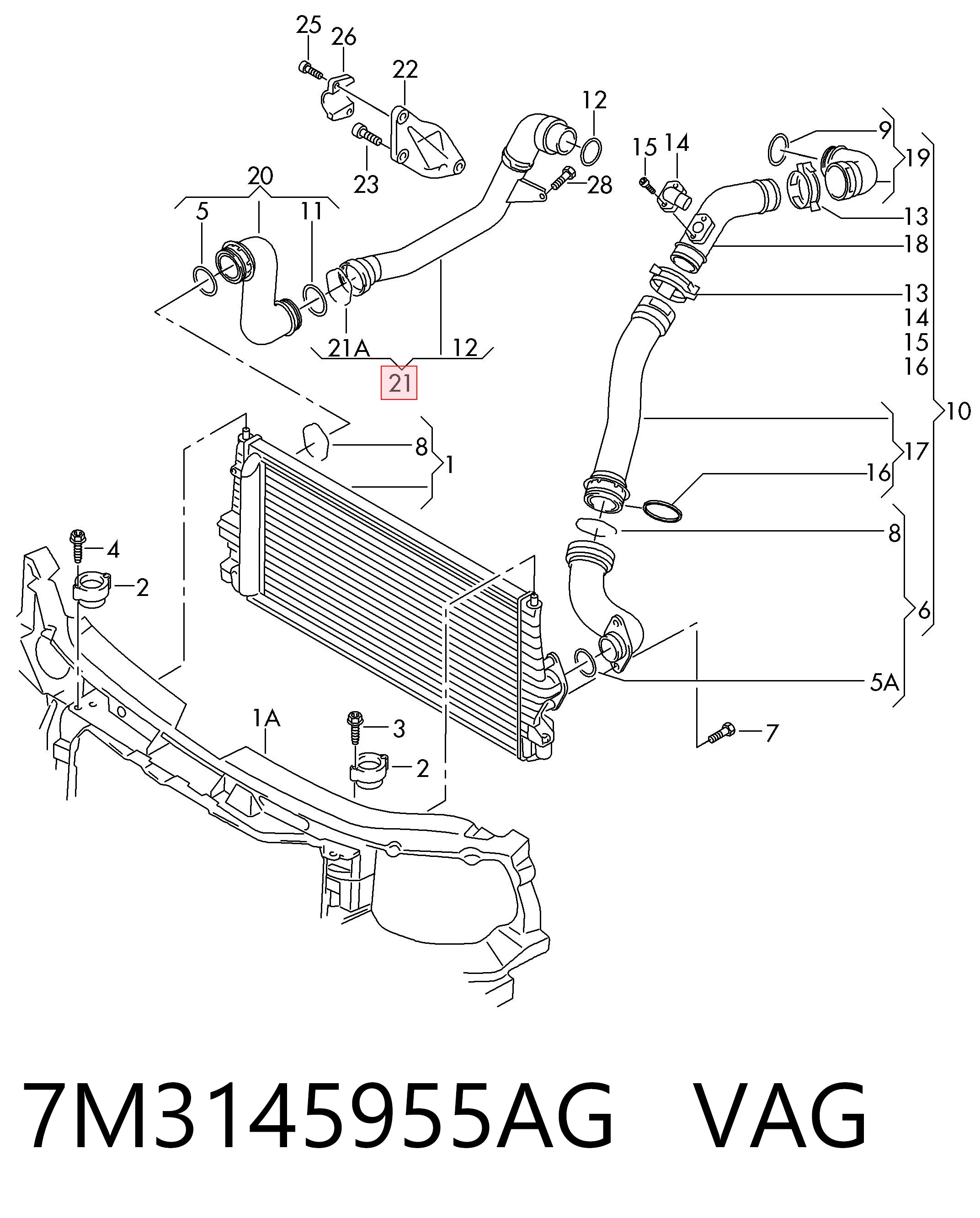 Шланг интеркуллера Denckermann F100148