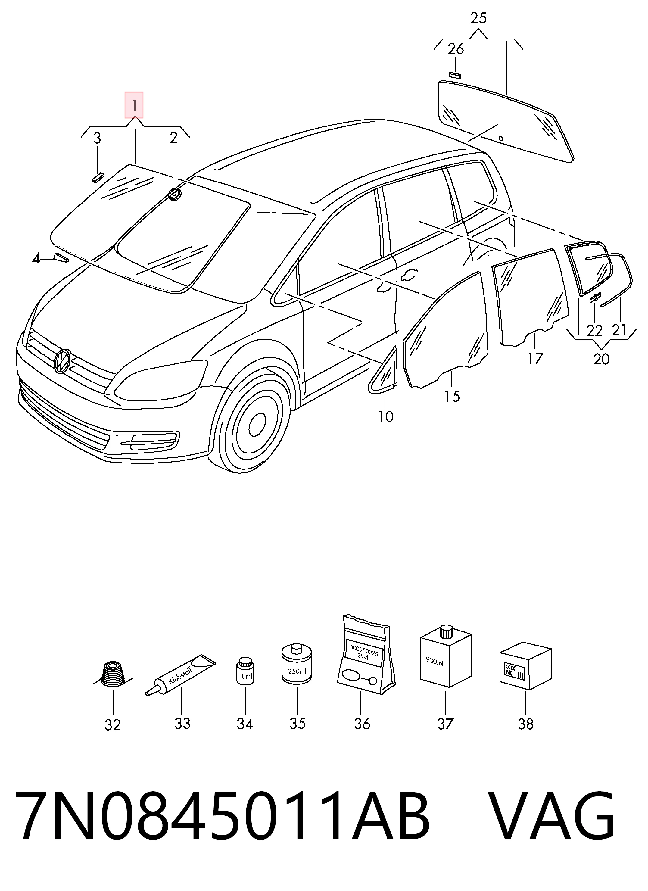 7616ACDGYMVWZ1B Sekurit Автостекло
