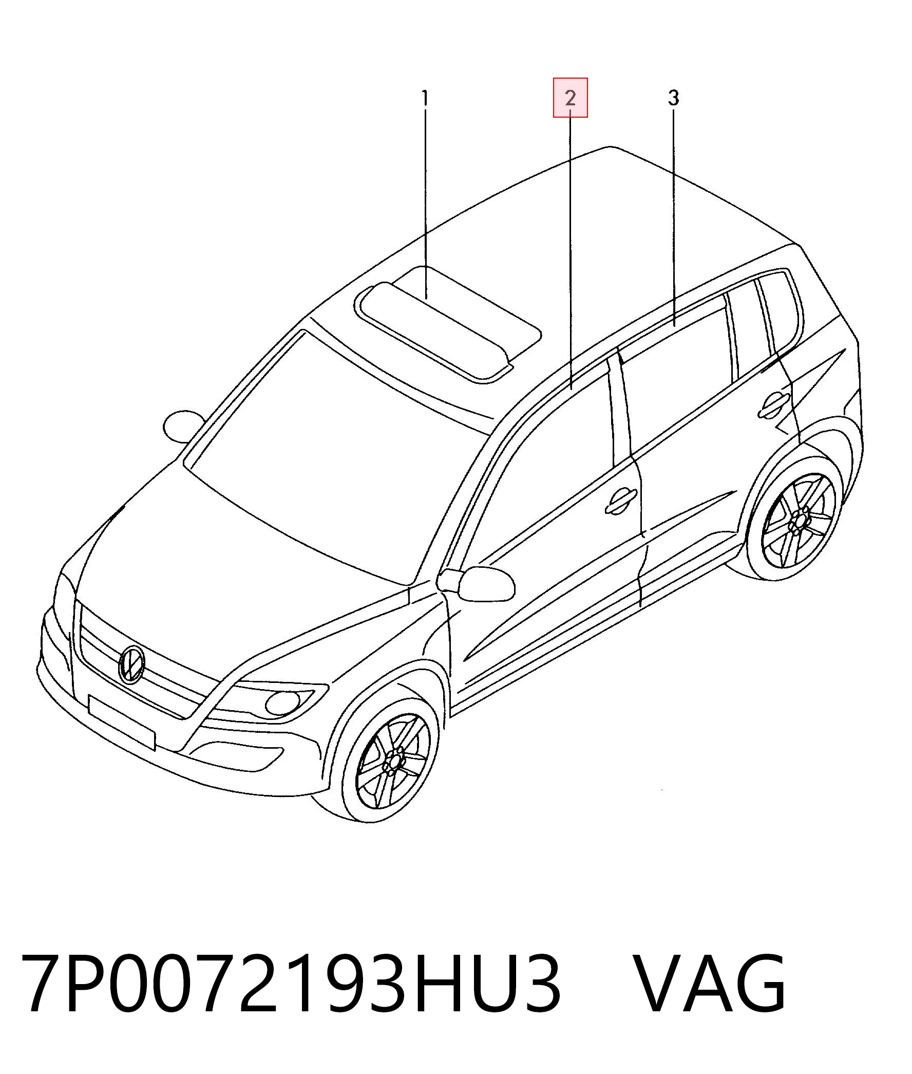 7P0072193HU3 VAG Дефлекторы стекол