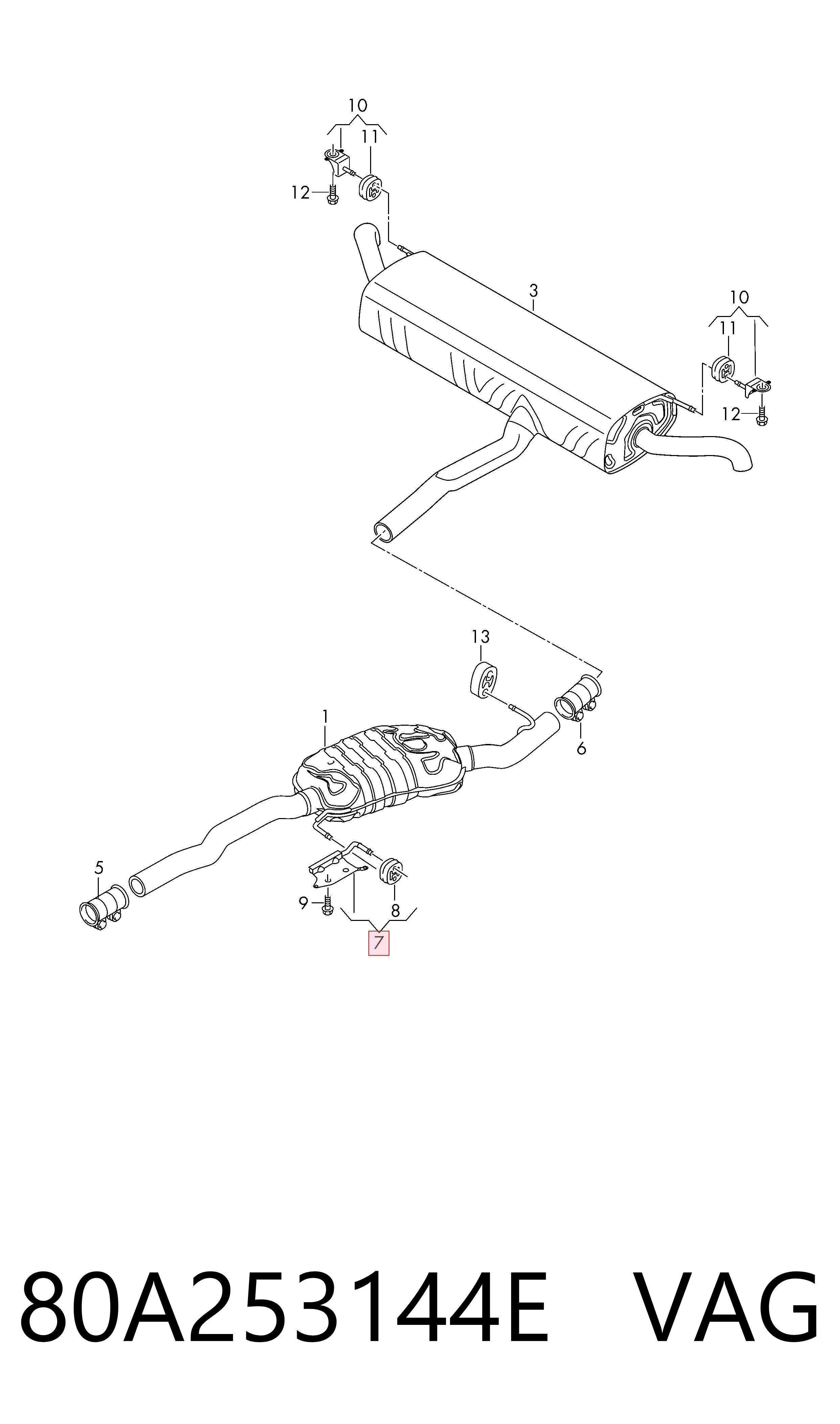  VAG 80A253144E цена, от 7.62 USD