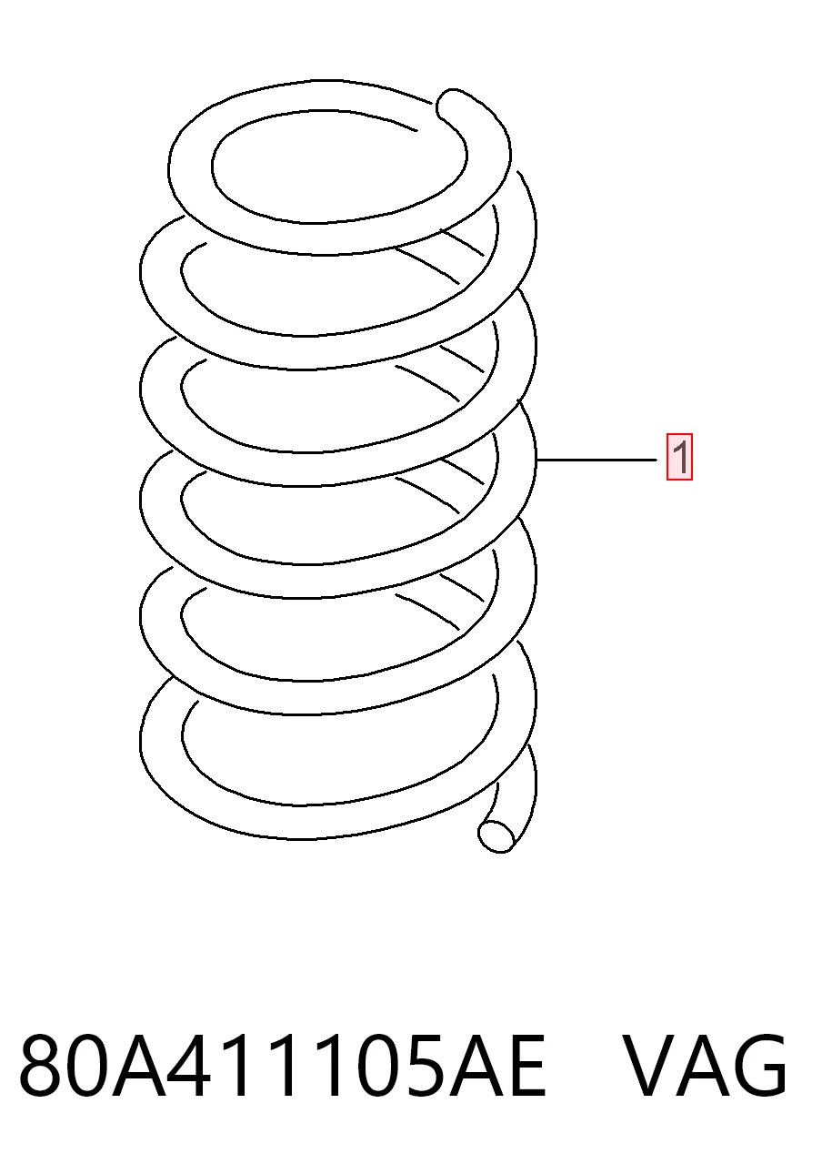 80A411105AE VAG Пружина передней подвески