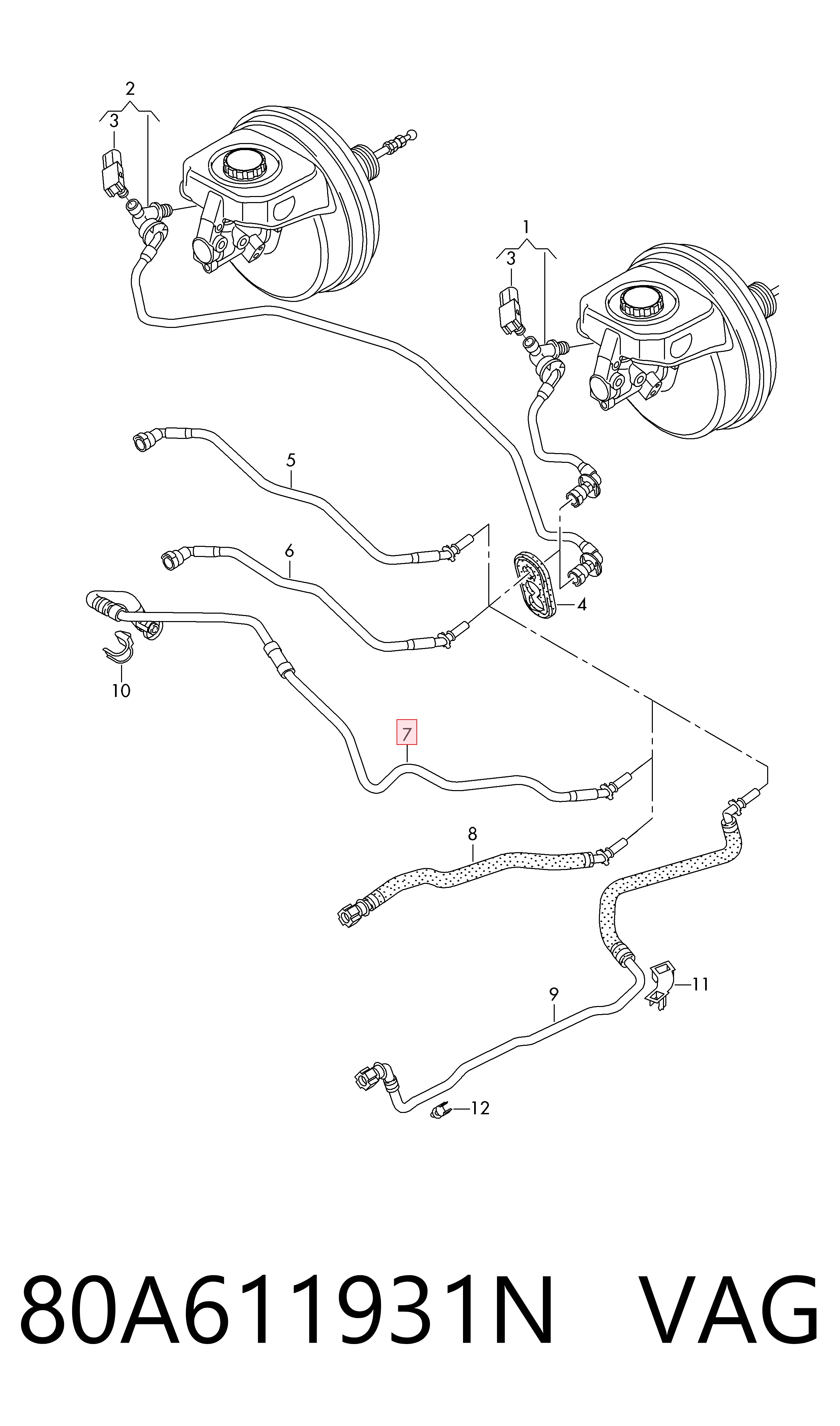 VAG 80A611931N цена, от 19.05 USD