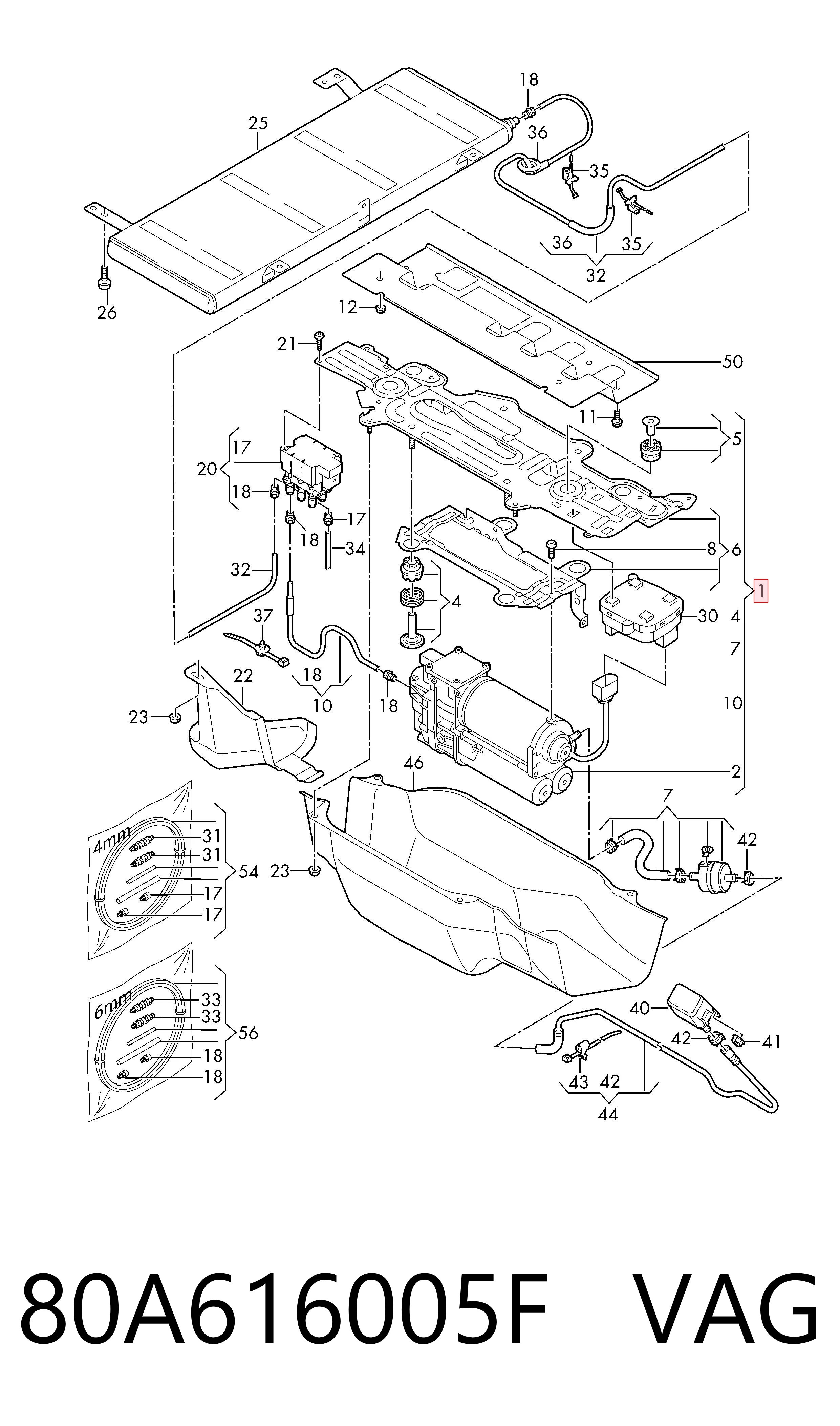 80A616005F VAG Компрессор подкачки амортизаторов