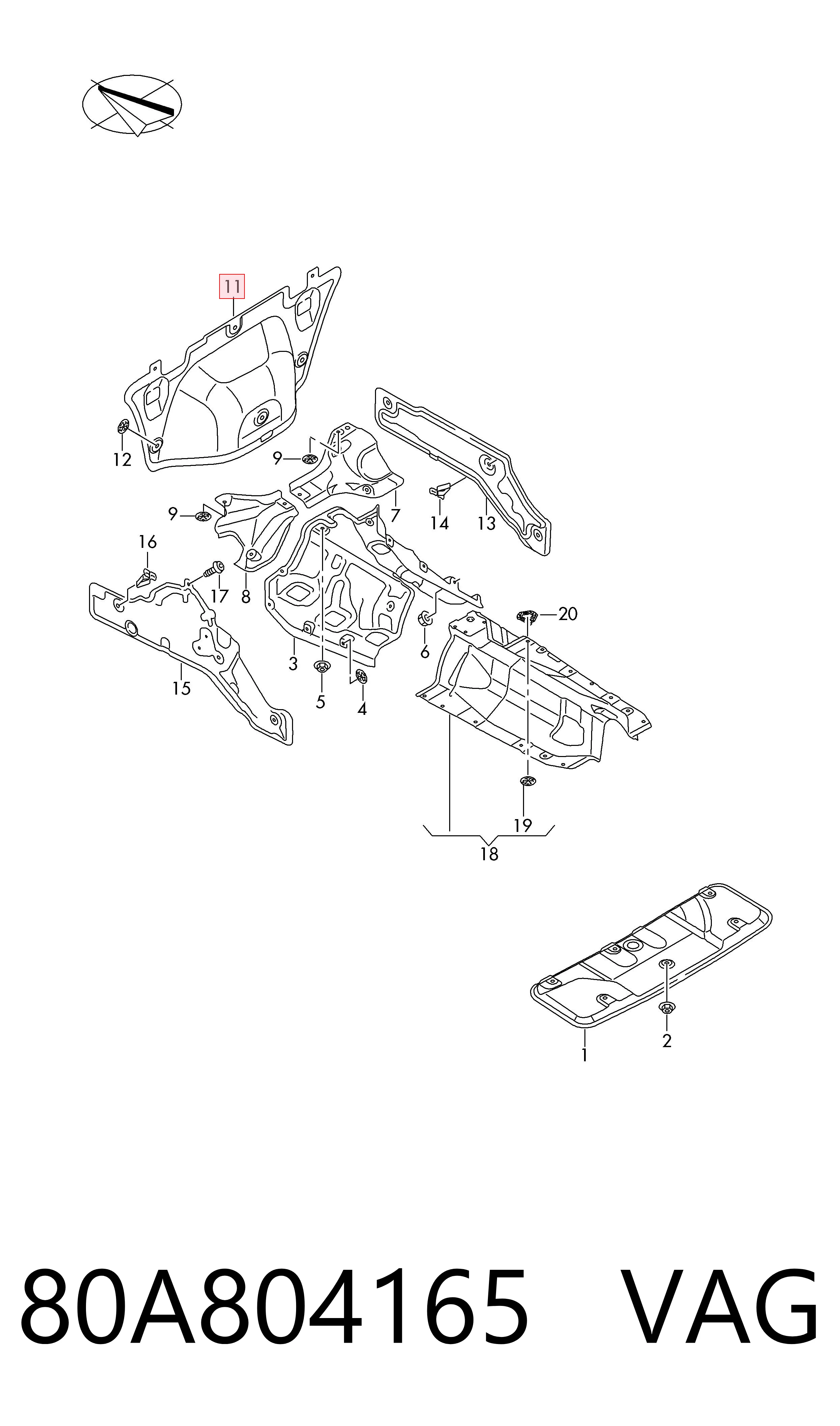  VAG 80A804165 цена, от 51.13 USD