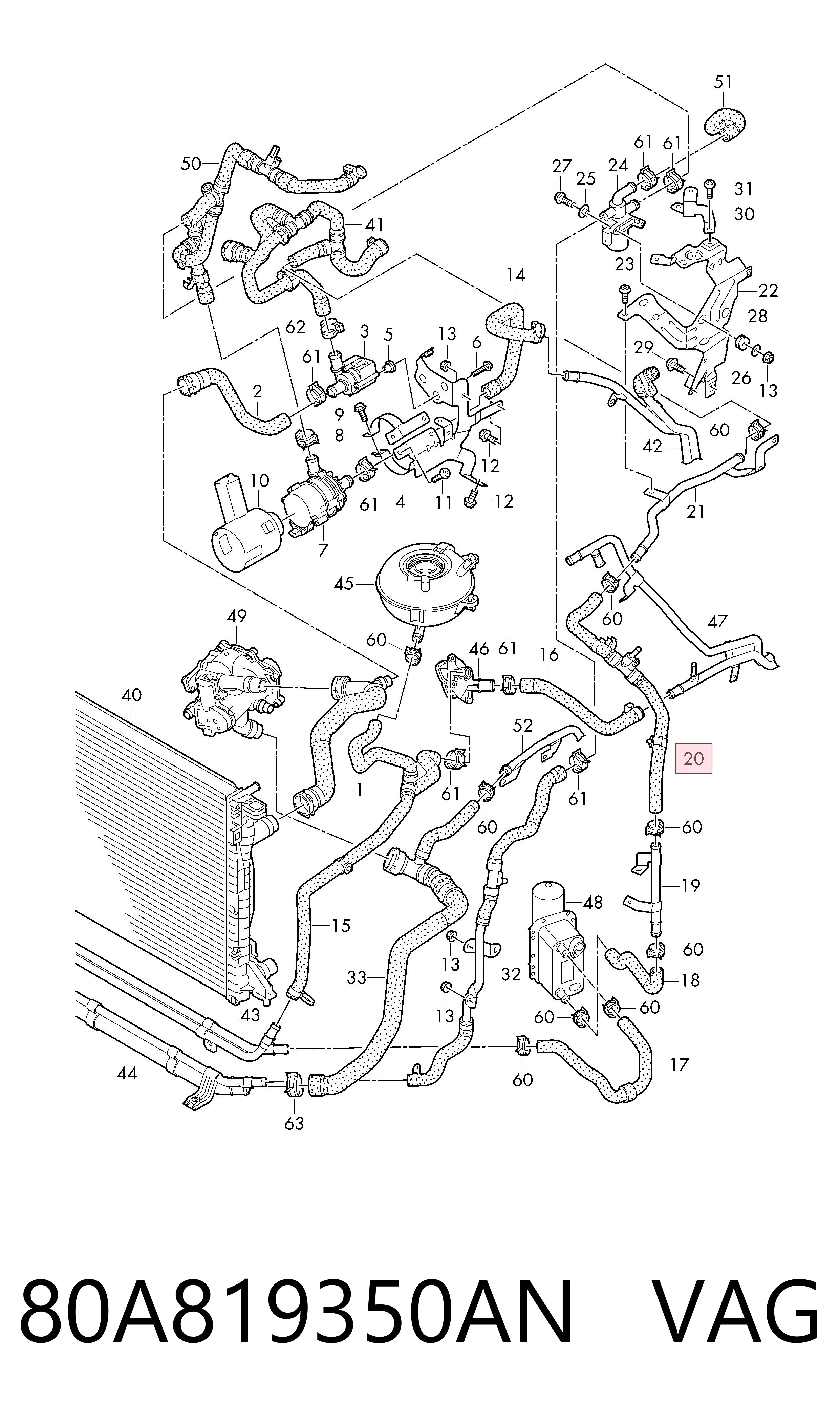 80A819350AN VAG 