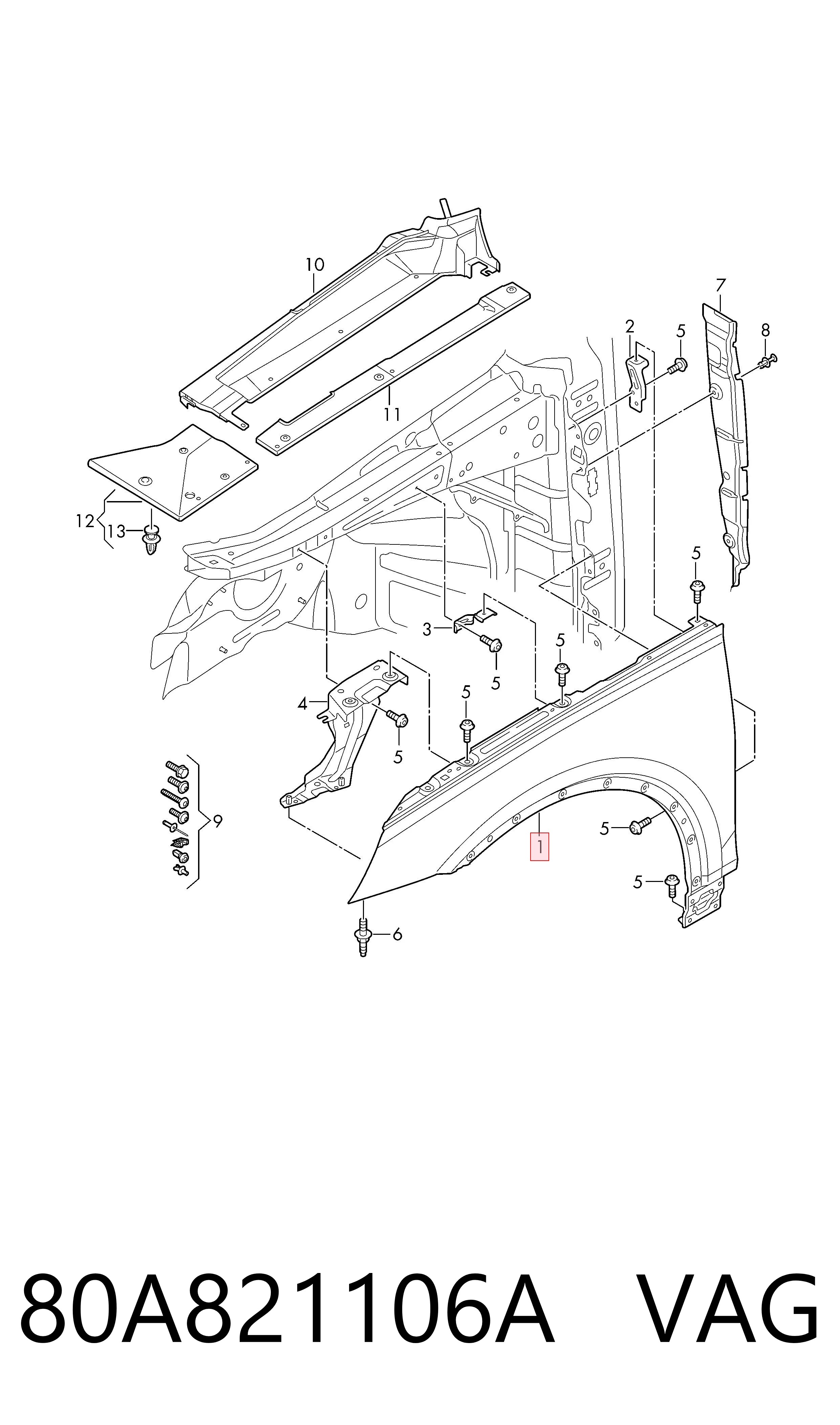Боковая часть передняя правая Simyi SYAD033G001DR цена, от 130.45 USD