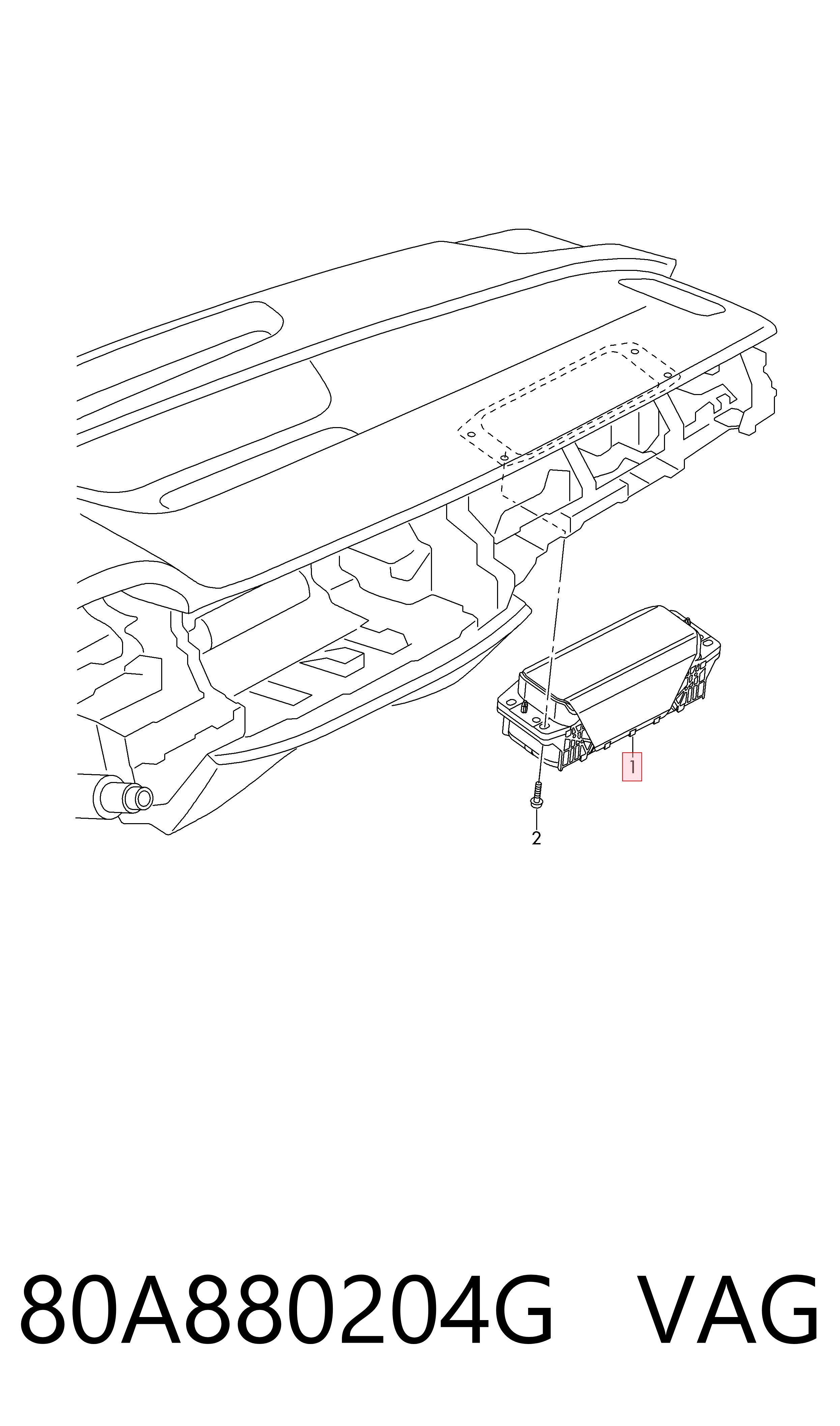 80A880204G VAG Подушка безопасности боковая