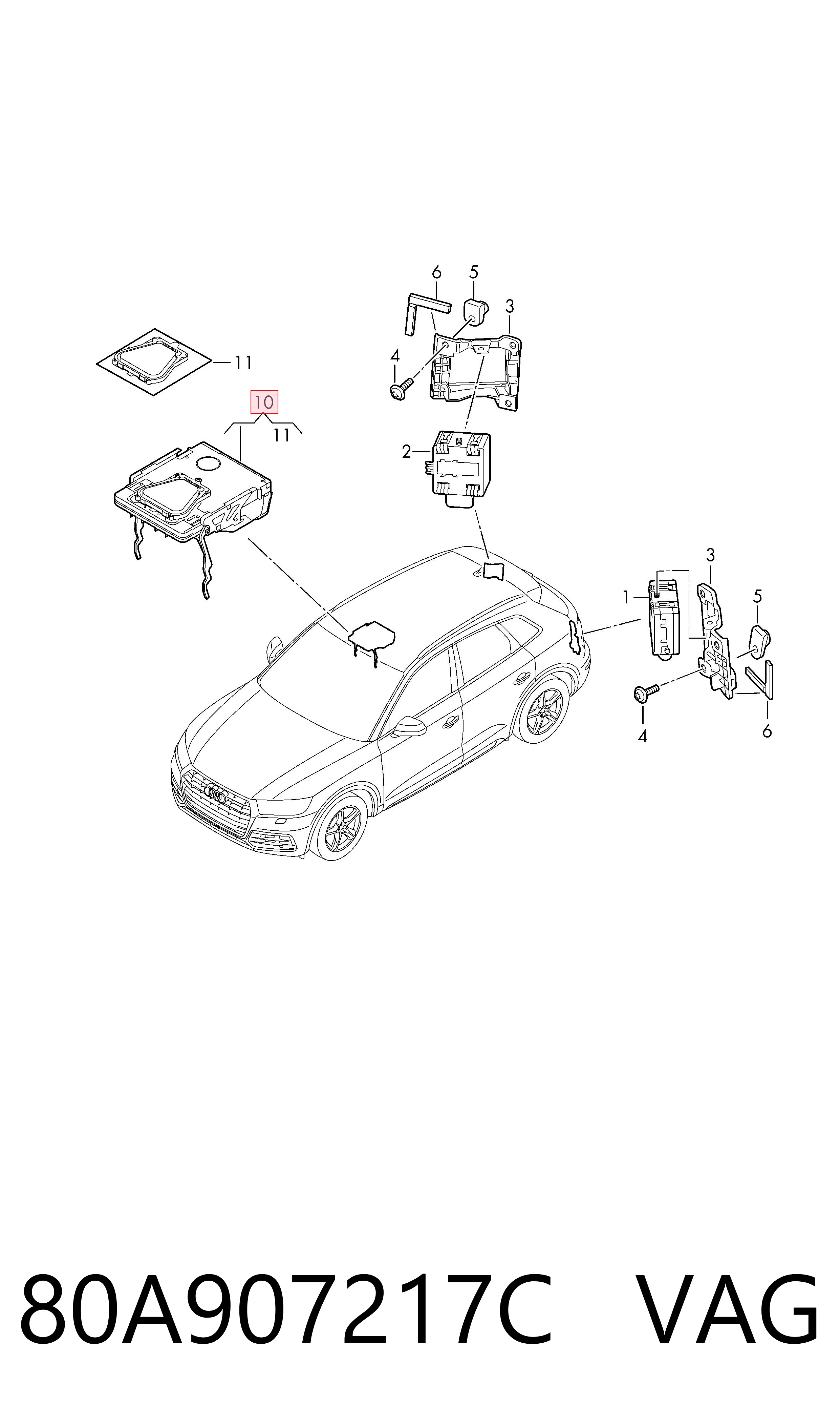 80A907217C VAG Камера системы обеспечения видимости