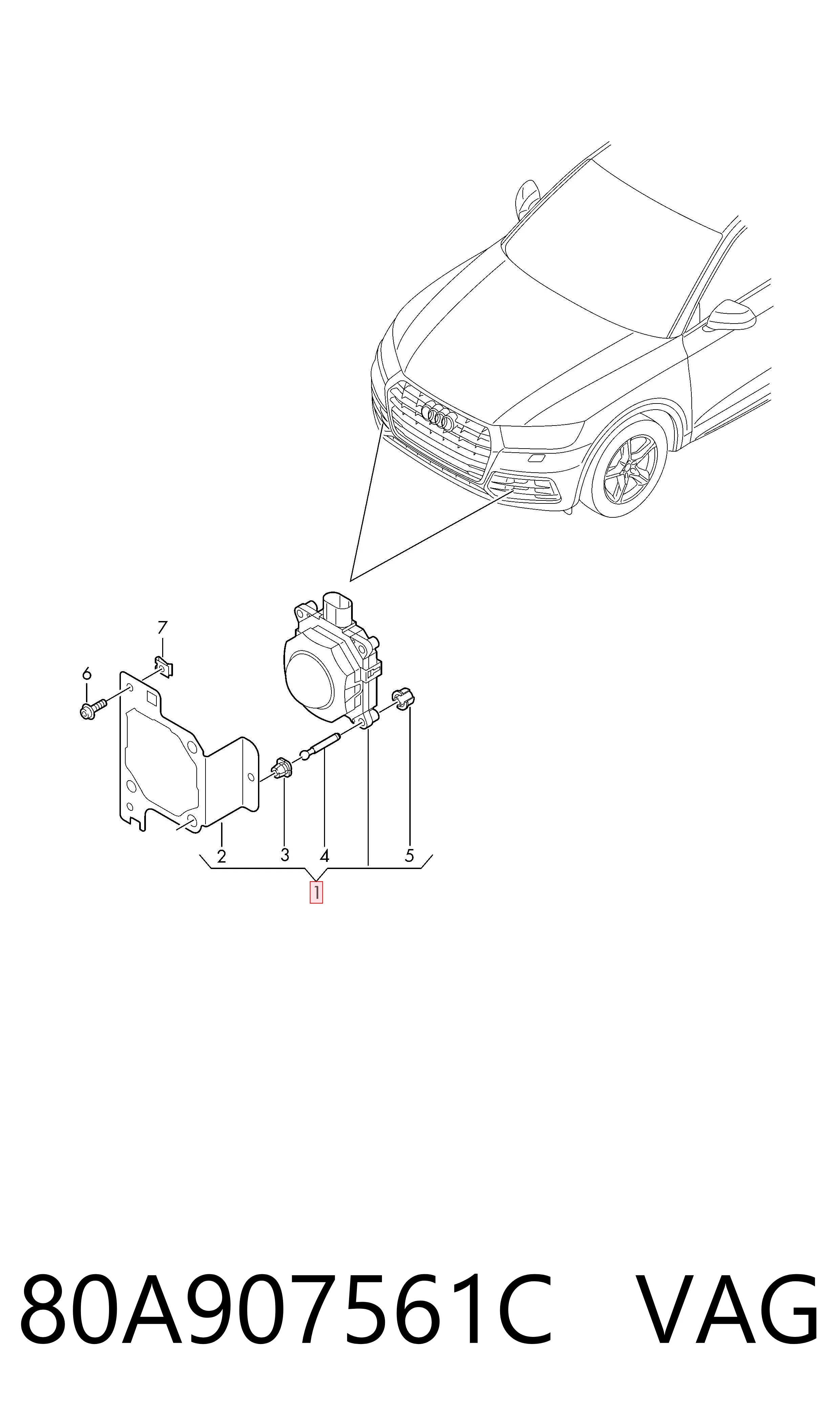  VAG 80A907561C цена, от 407.91 USD