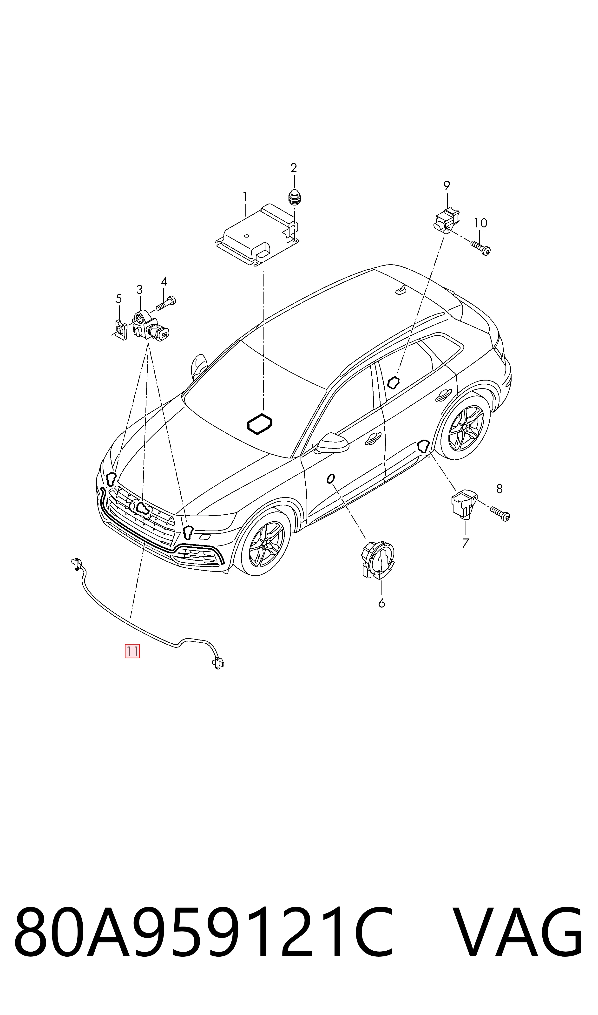  VAG 80A959121C цена, от 69.68 USD