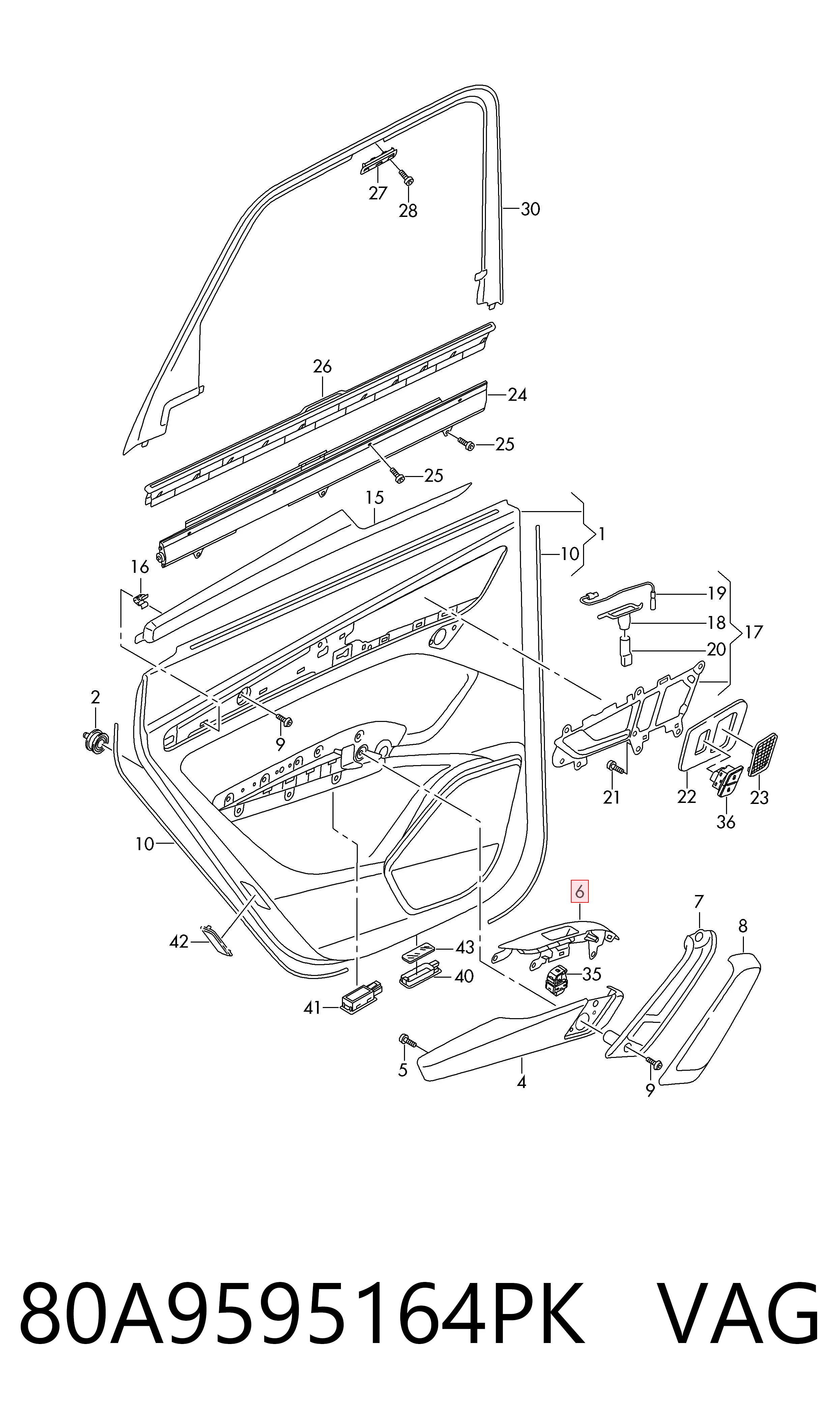 80A9595164PK VAG 