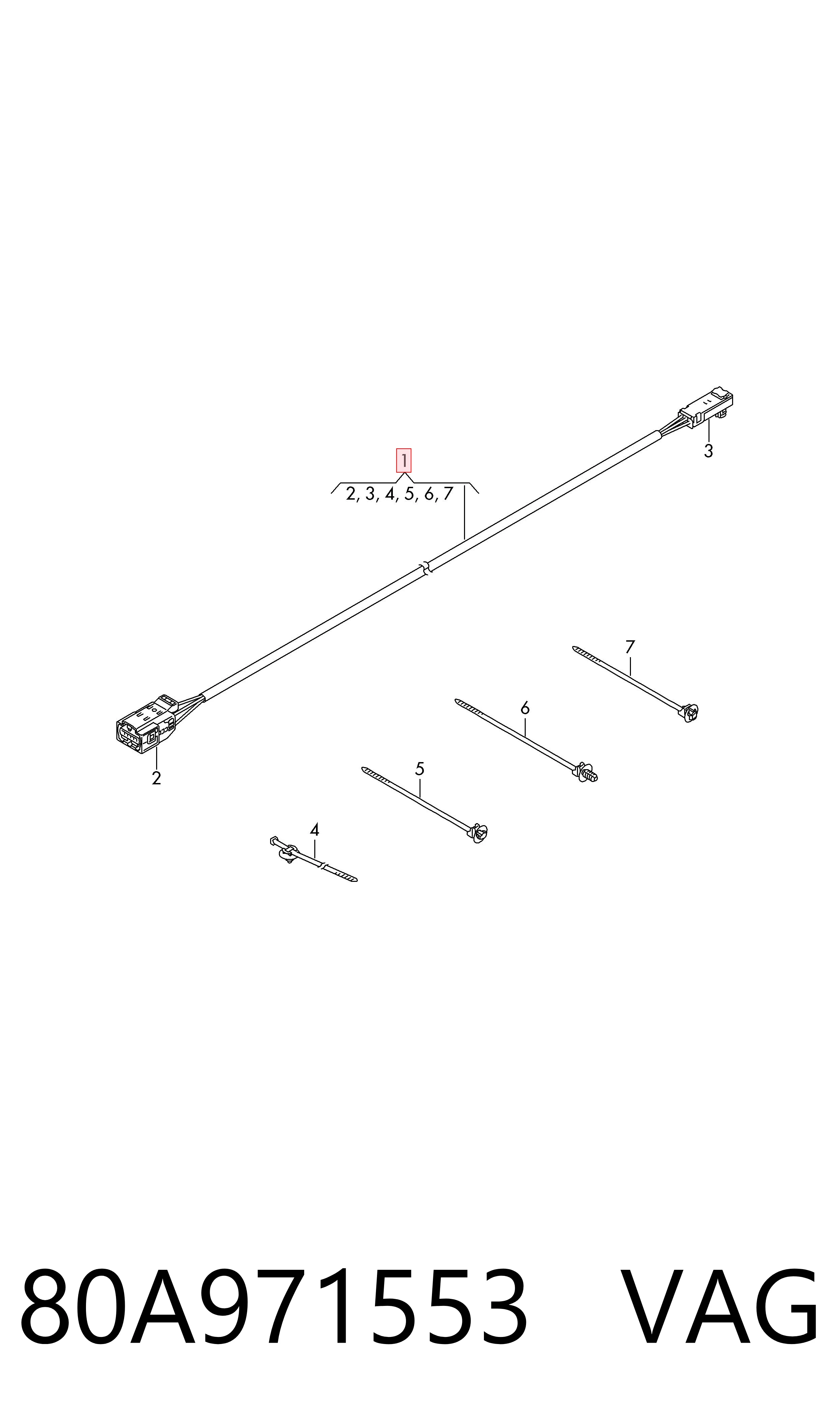  VAG 80A971553 цена, от 38.01 USD