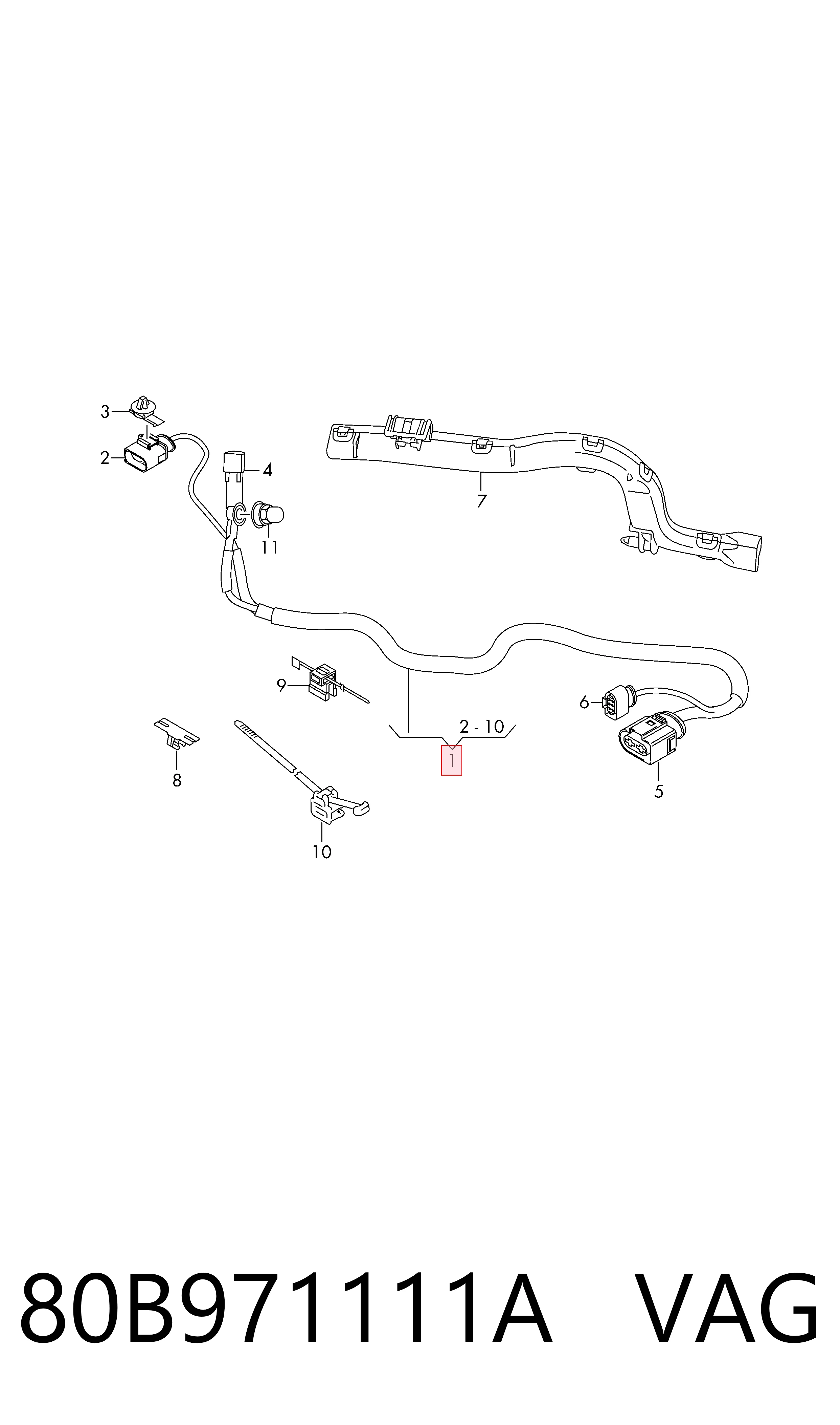  VAG 80B971111A цена, от 10.16 USD