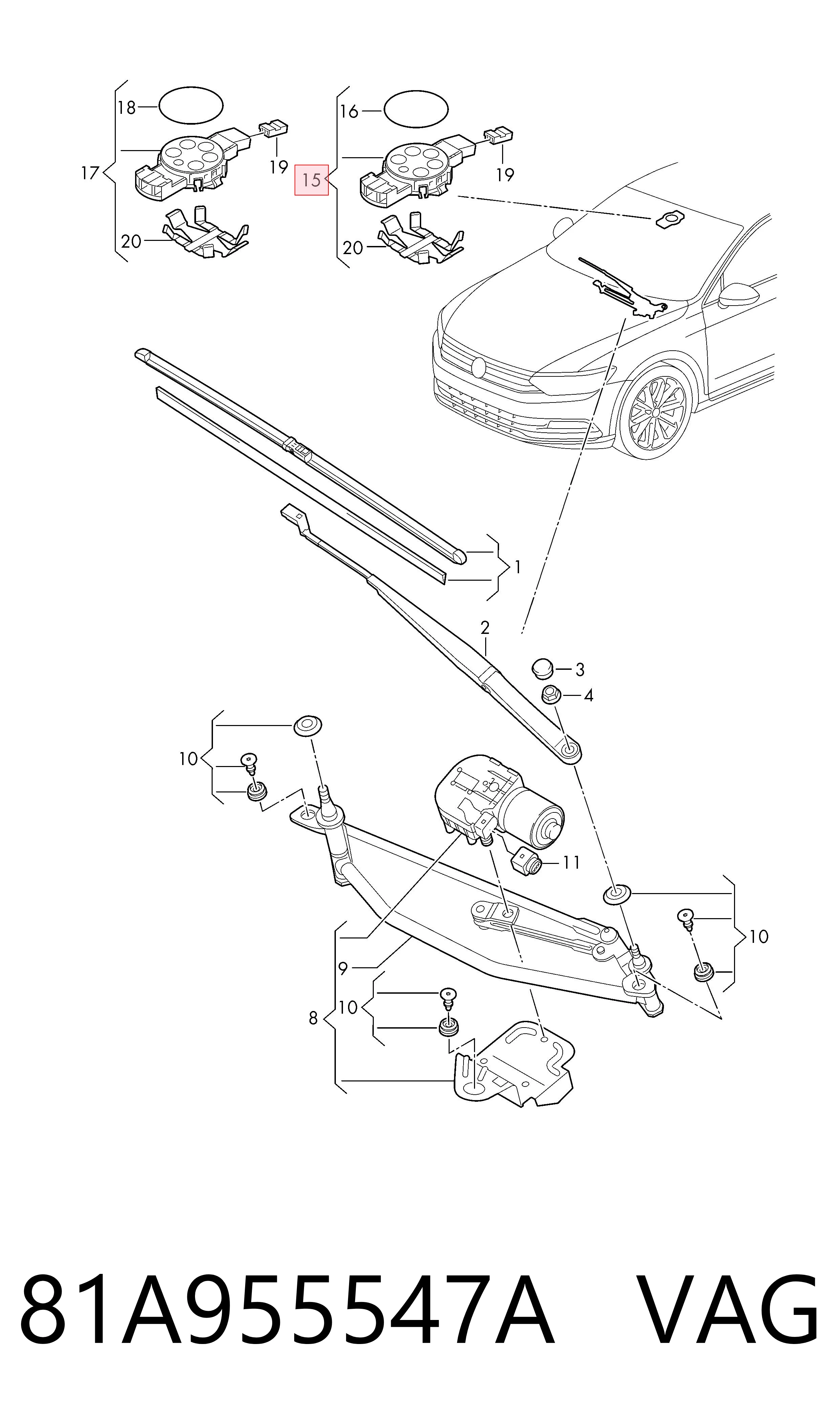 Датчик дождя на Audi A6 C7 4G2, 4GC