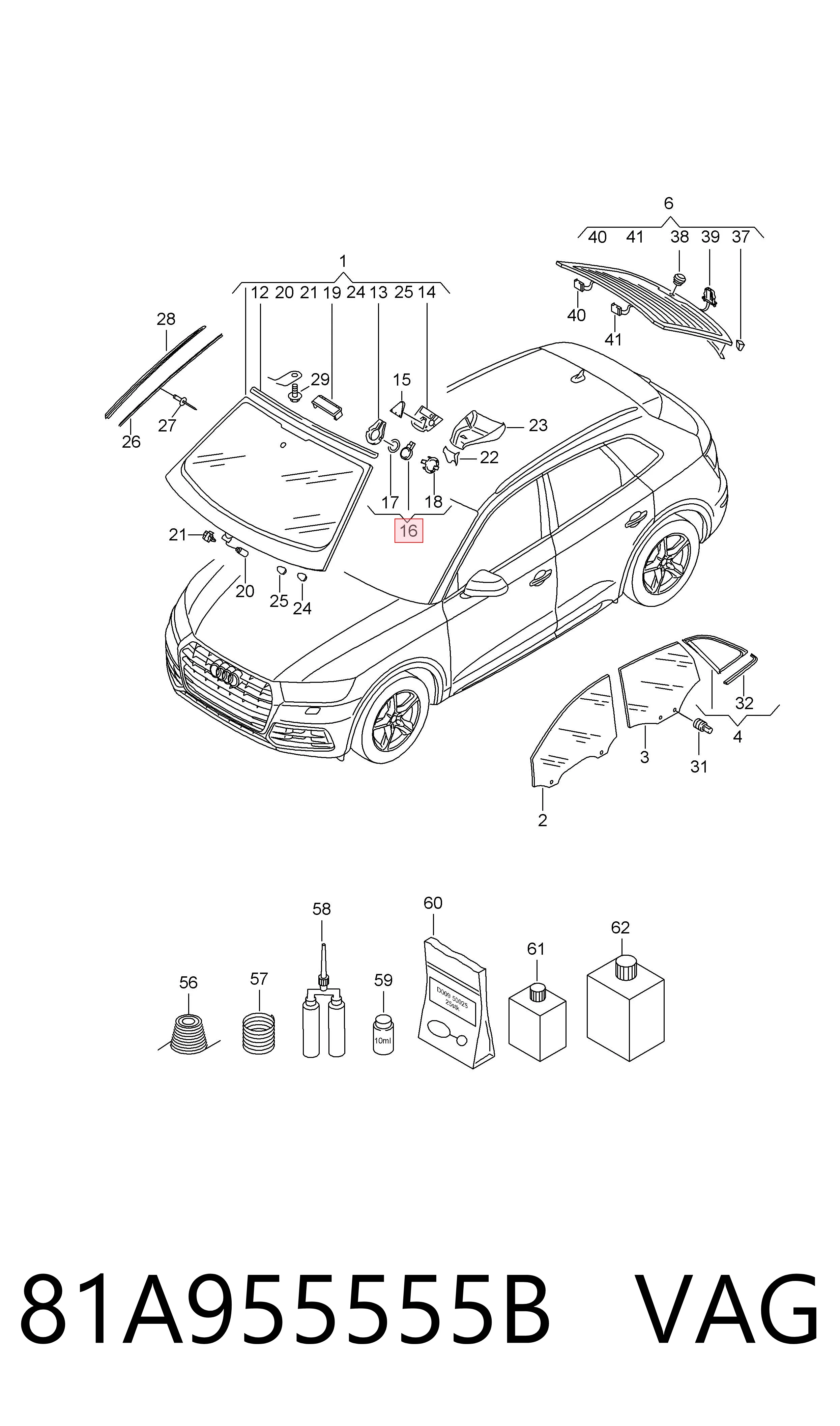 Датчик дождя на Audi Q5  FYB, FYG
