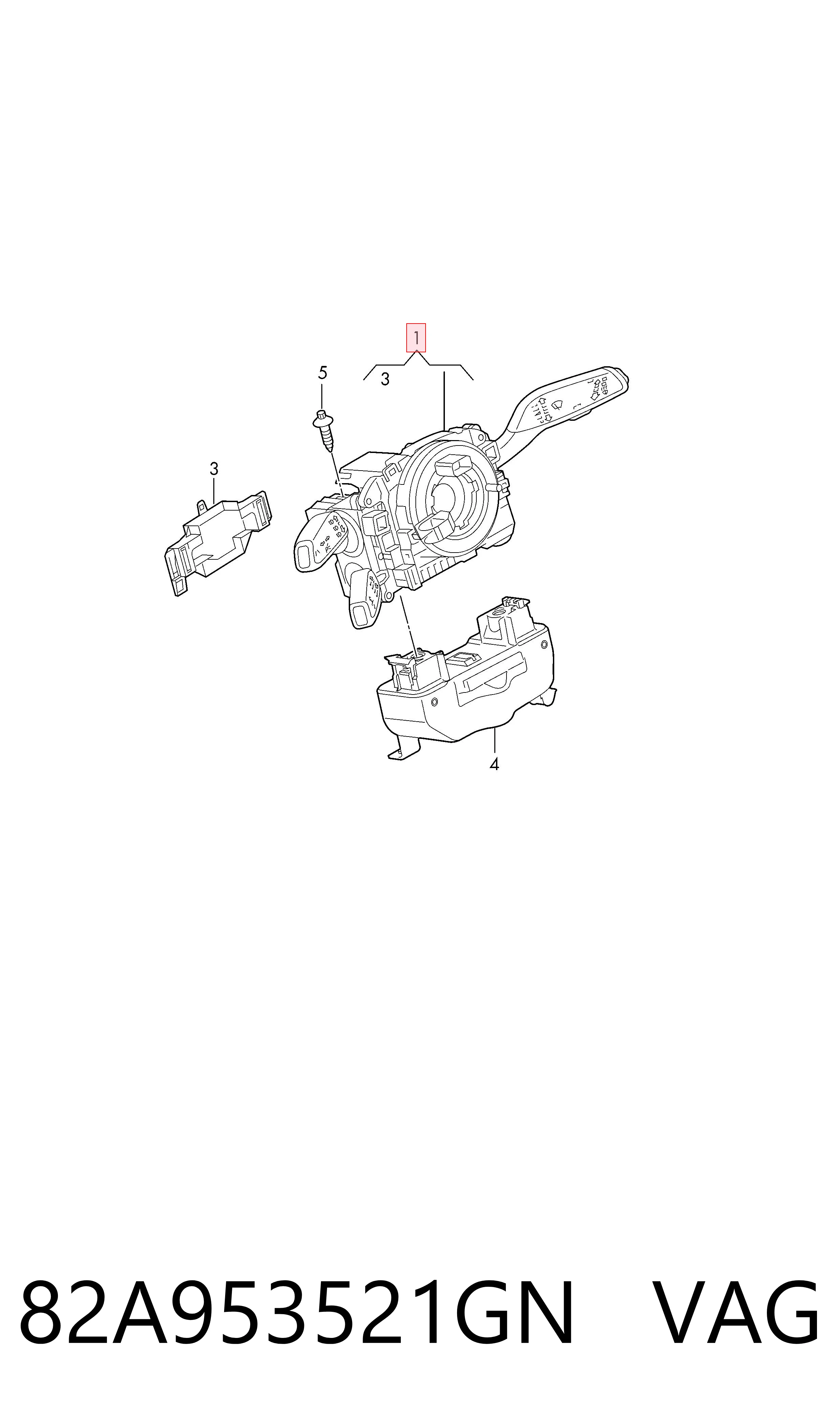  VAG 82A953521GN цена, от 505.05 USD