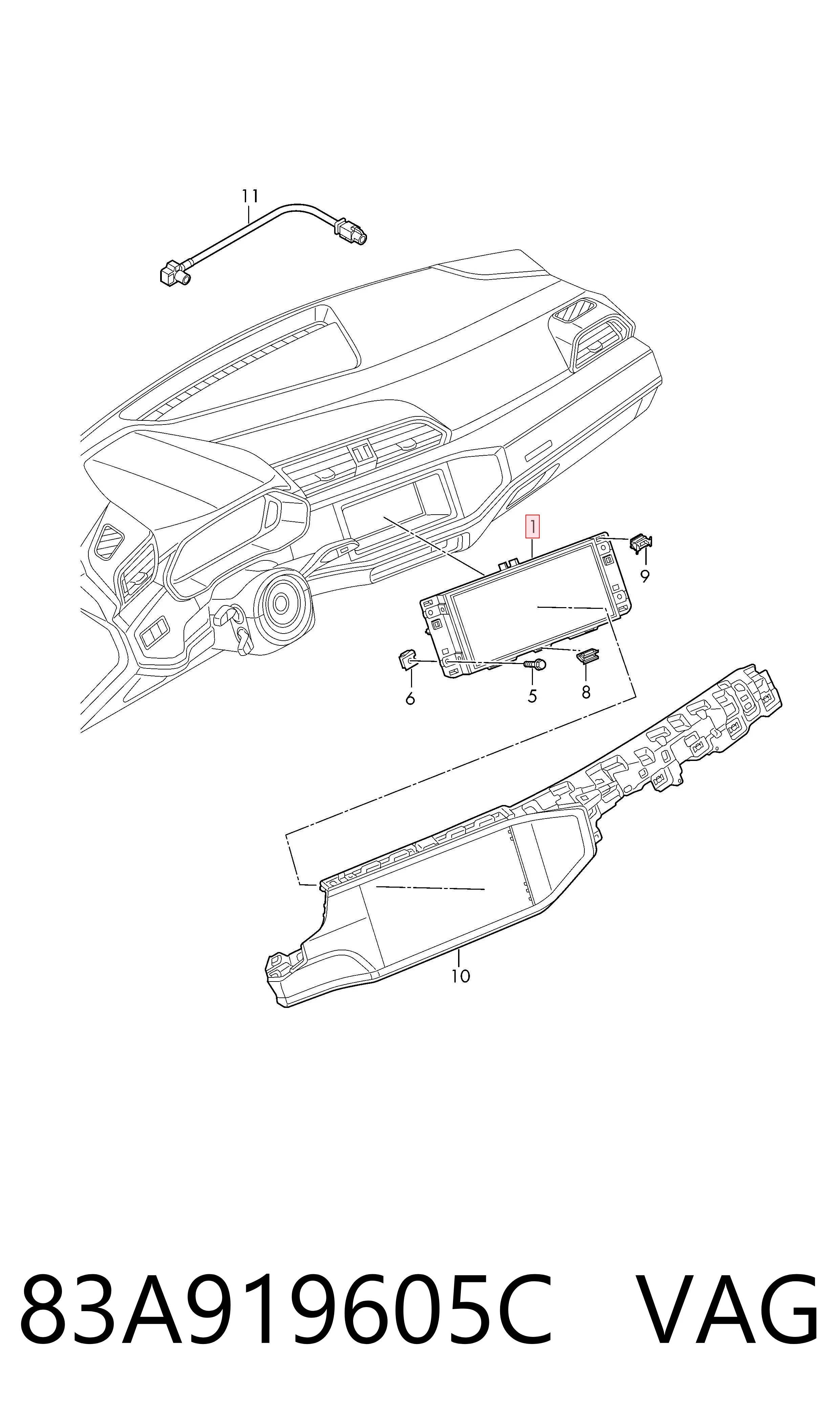 83A919605C VAG Бортовой компьютер