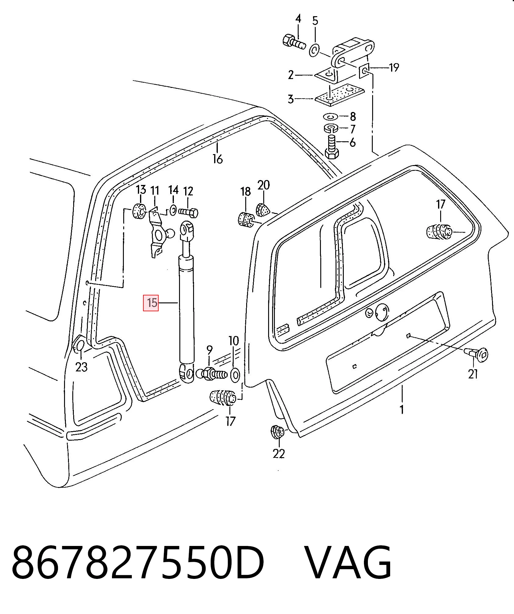 Купить Амортизатор багажника Фольксваген Поло II 86C
