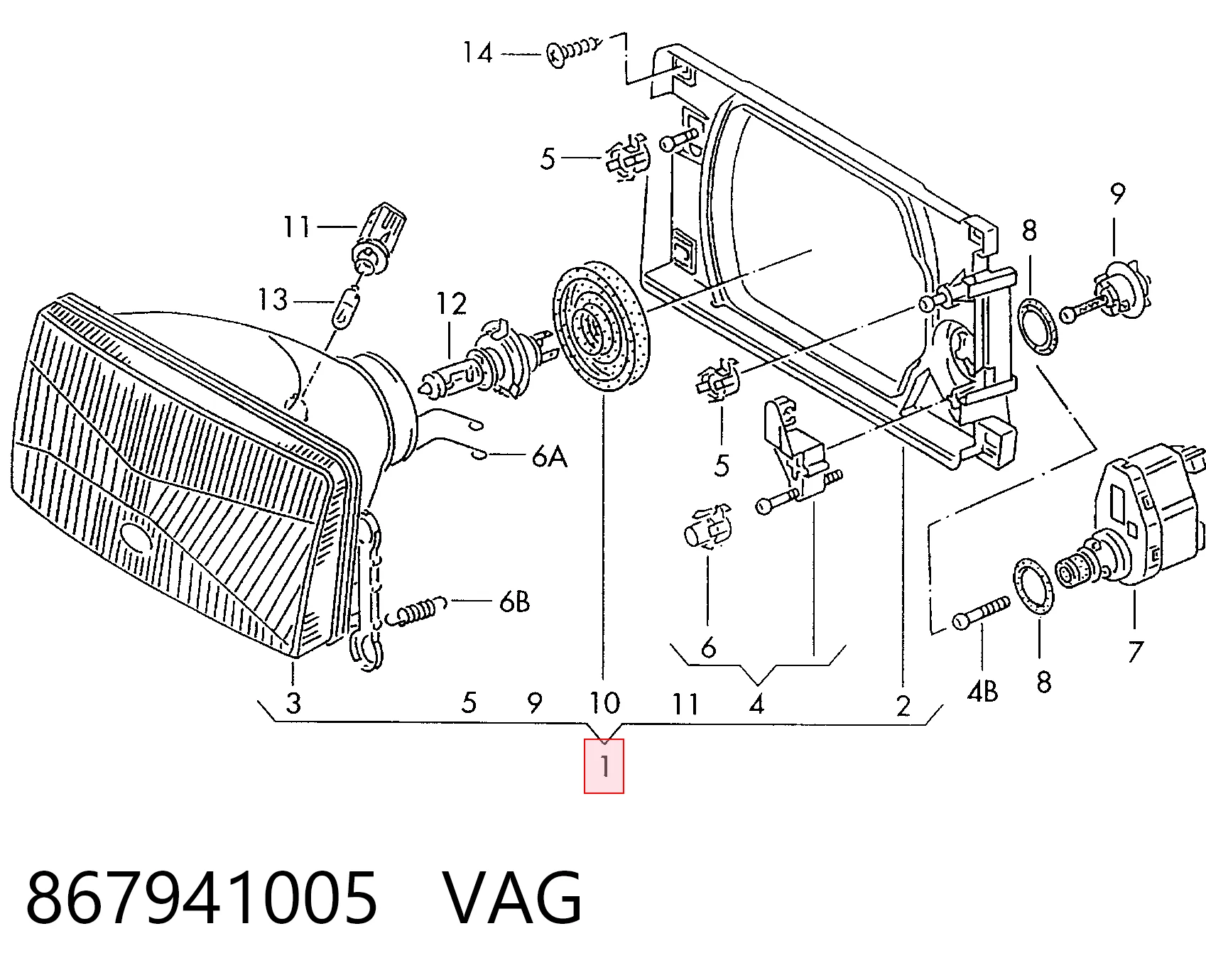 Фара на Volkswagen Polo II 86C