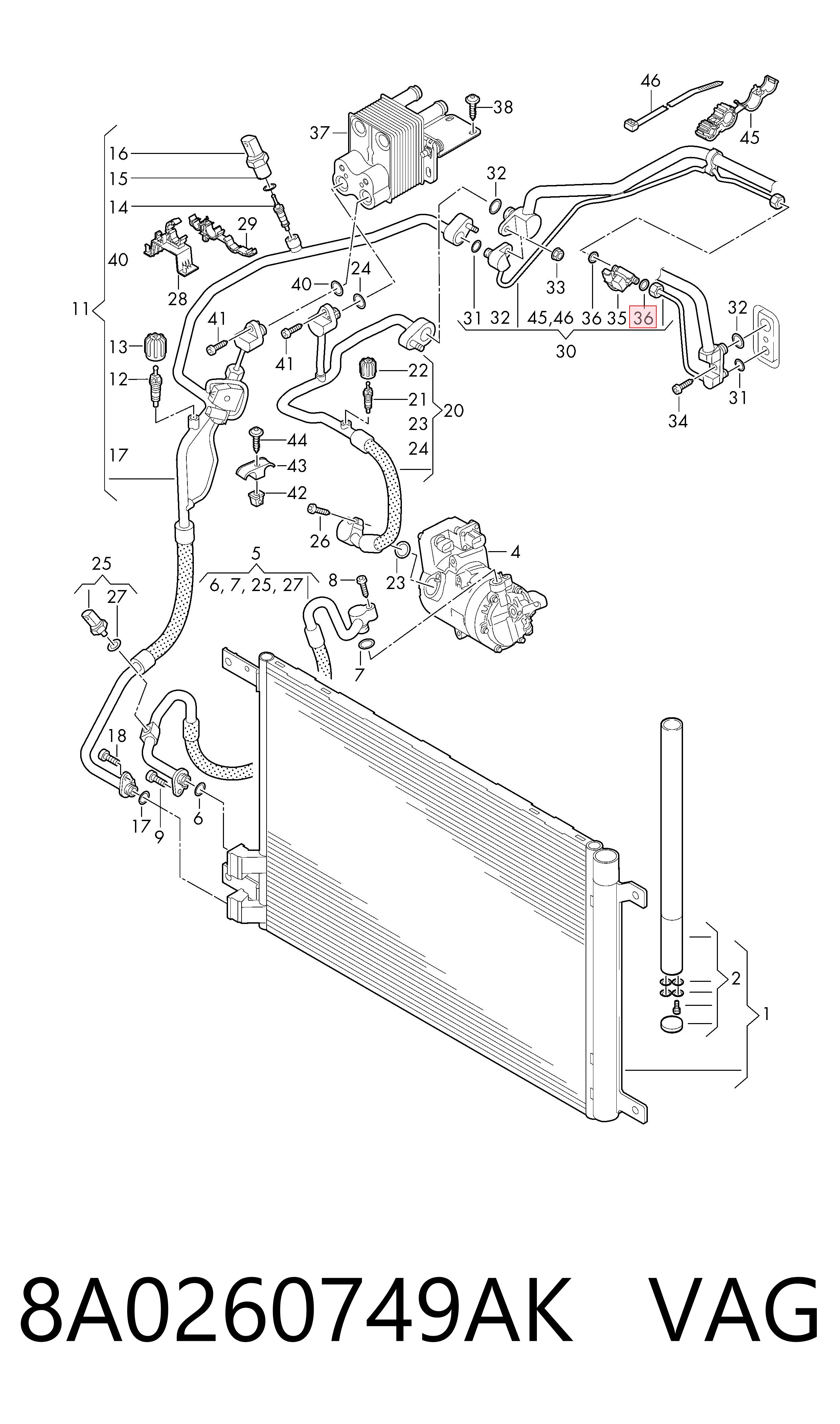 Уплотнительное кольцо трубки кондиционера 7701205573 Renault (RVI)