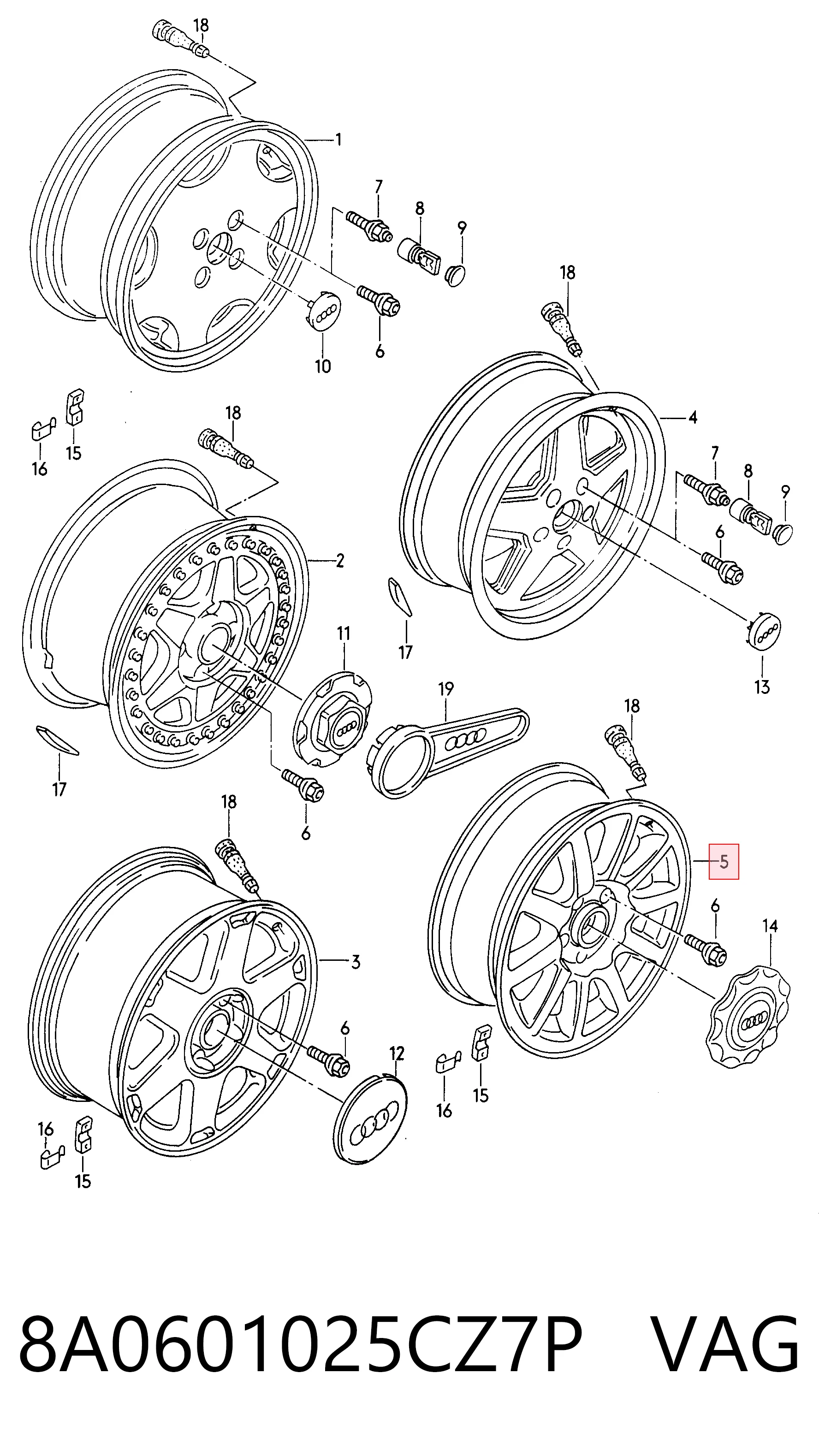 8A0601025CZ7P VAG
