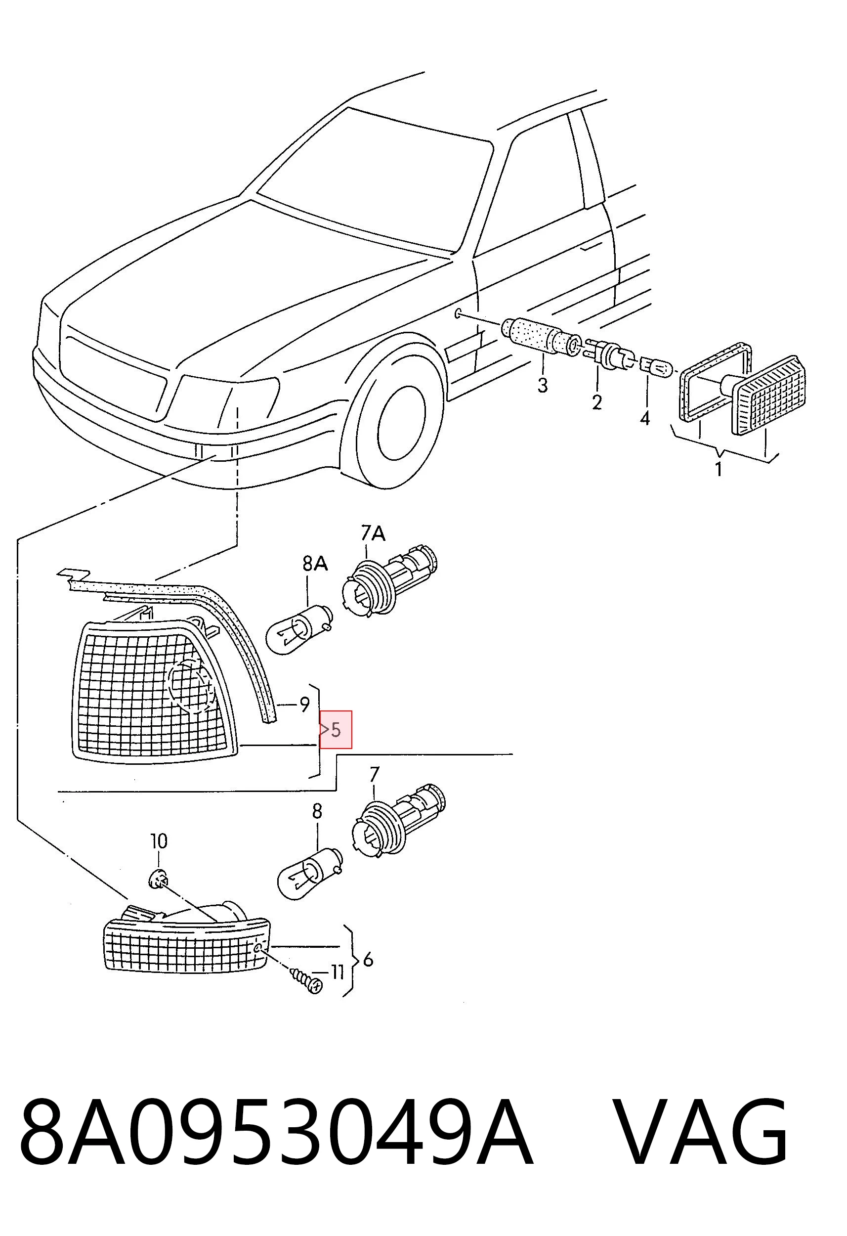 Купить 4411505L Depo/Loro/Abakus Поворотник левый