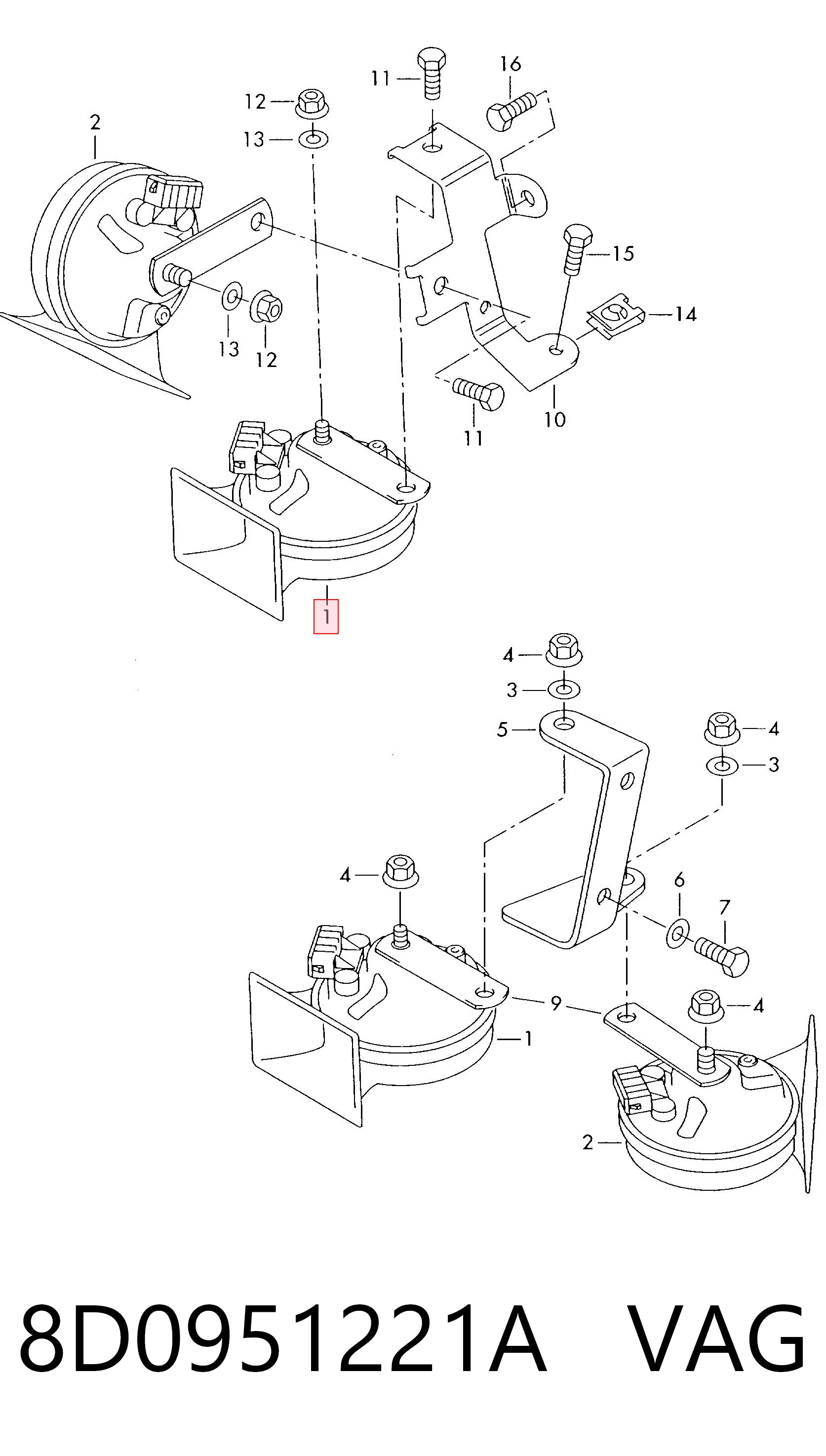  Звуковой сигнал Audi A4 