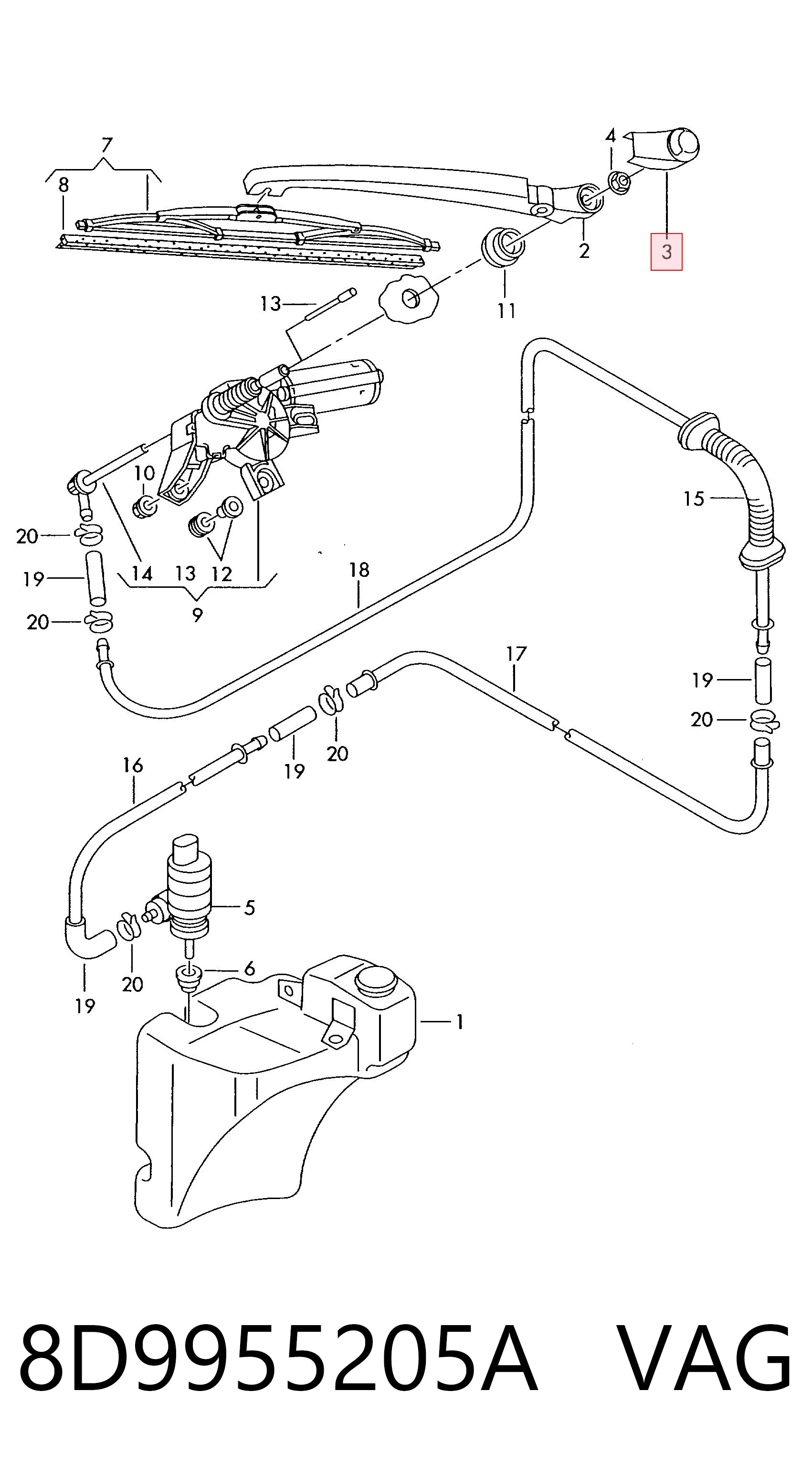 WRQ0312 Magneti Marelli Заглушка гайки крепления поводка заднего дворника1