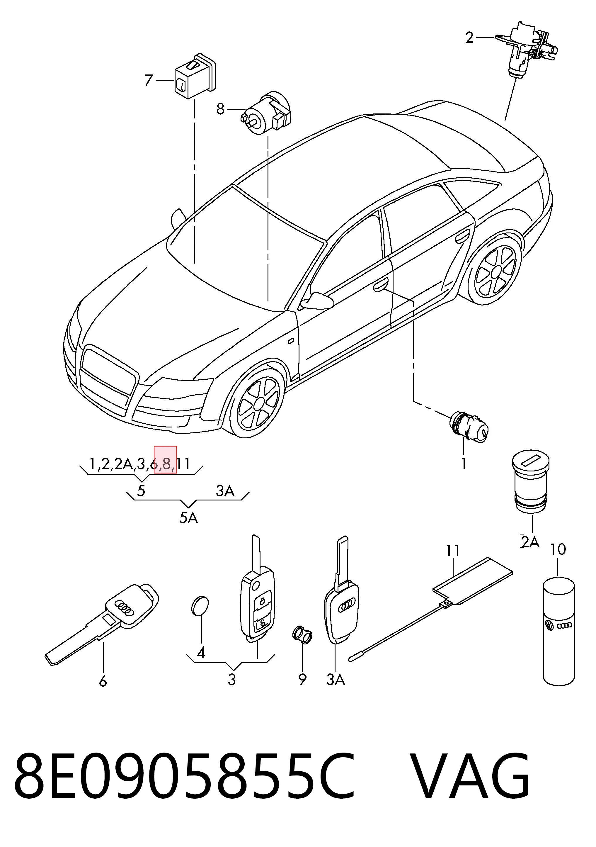 Личинка замка зажигания Fast FT82354 цена, от 67.14 USD