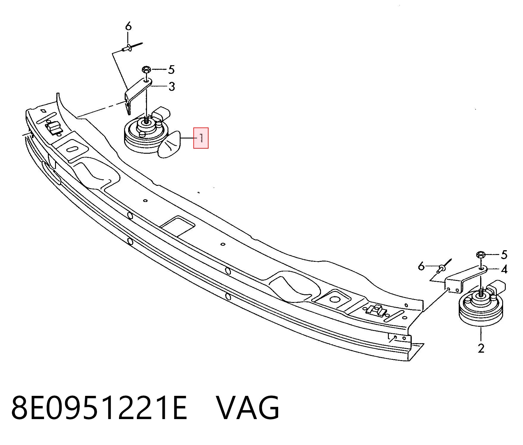 8E0951221E VAG Клаксон