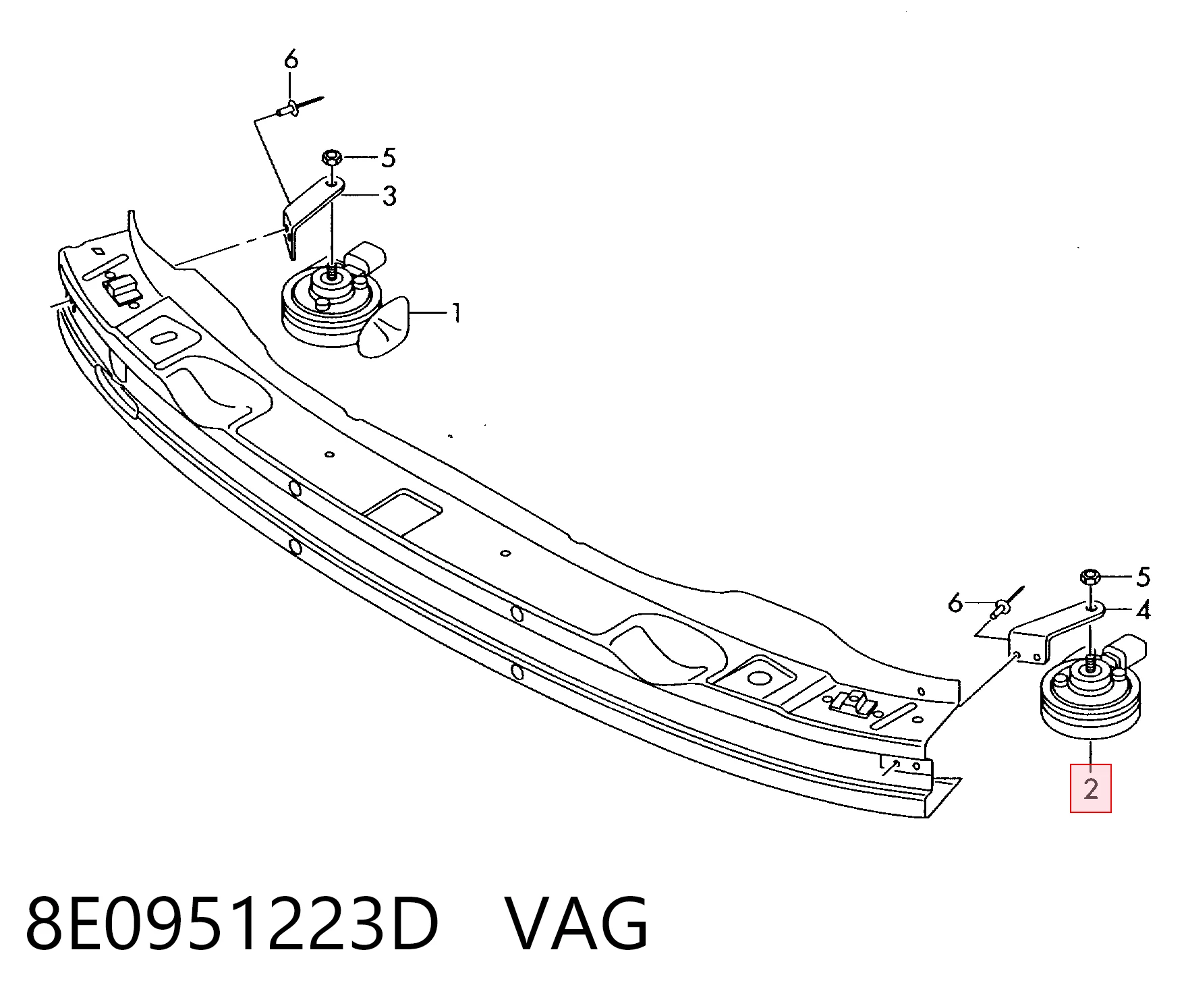 8E0951223D VAG Клаксон