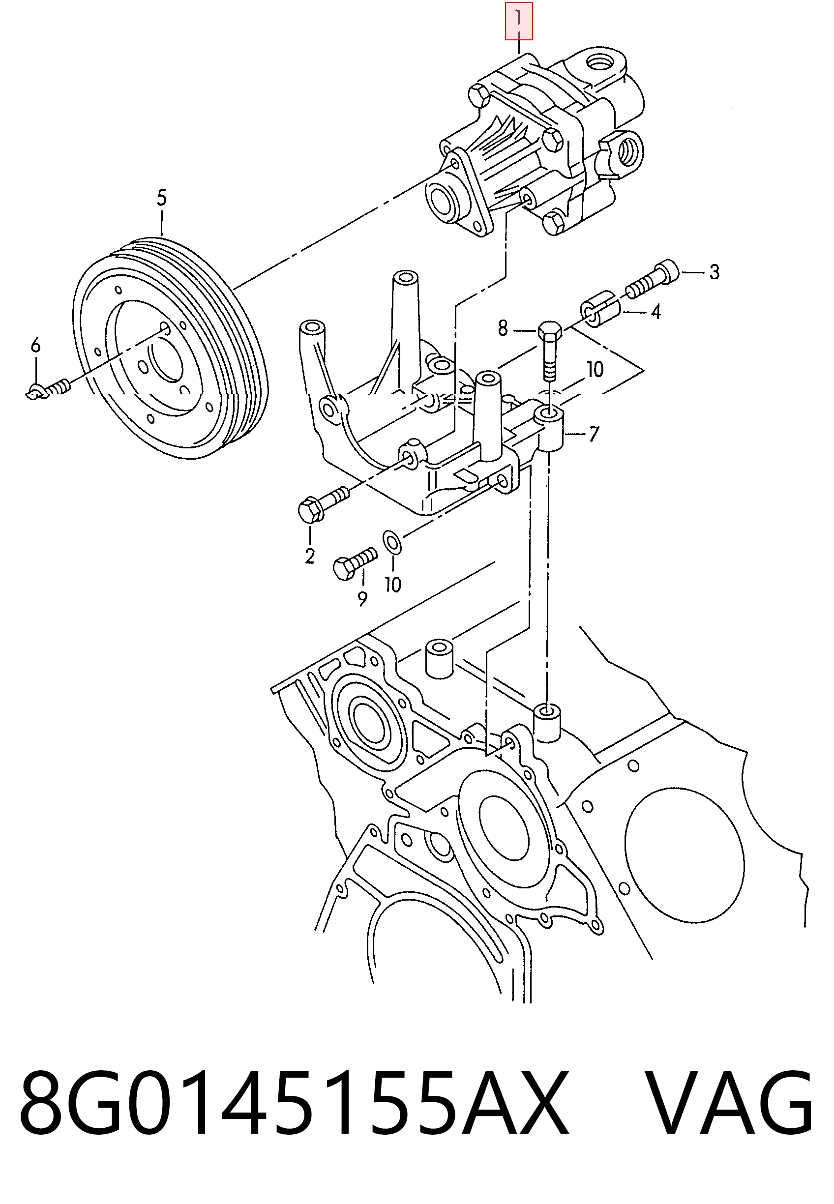 8G0145155AX VAG ГУР руля