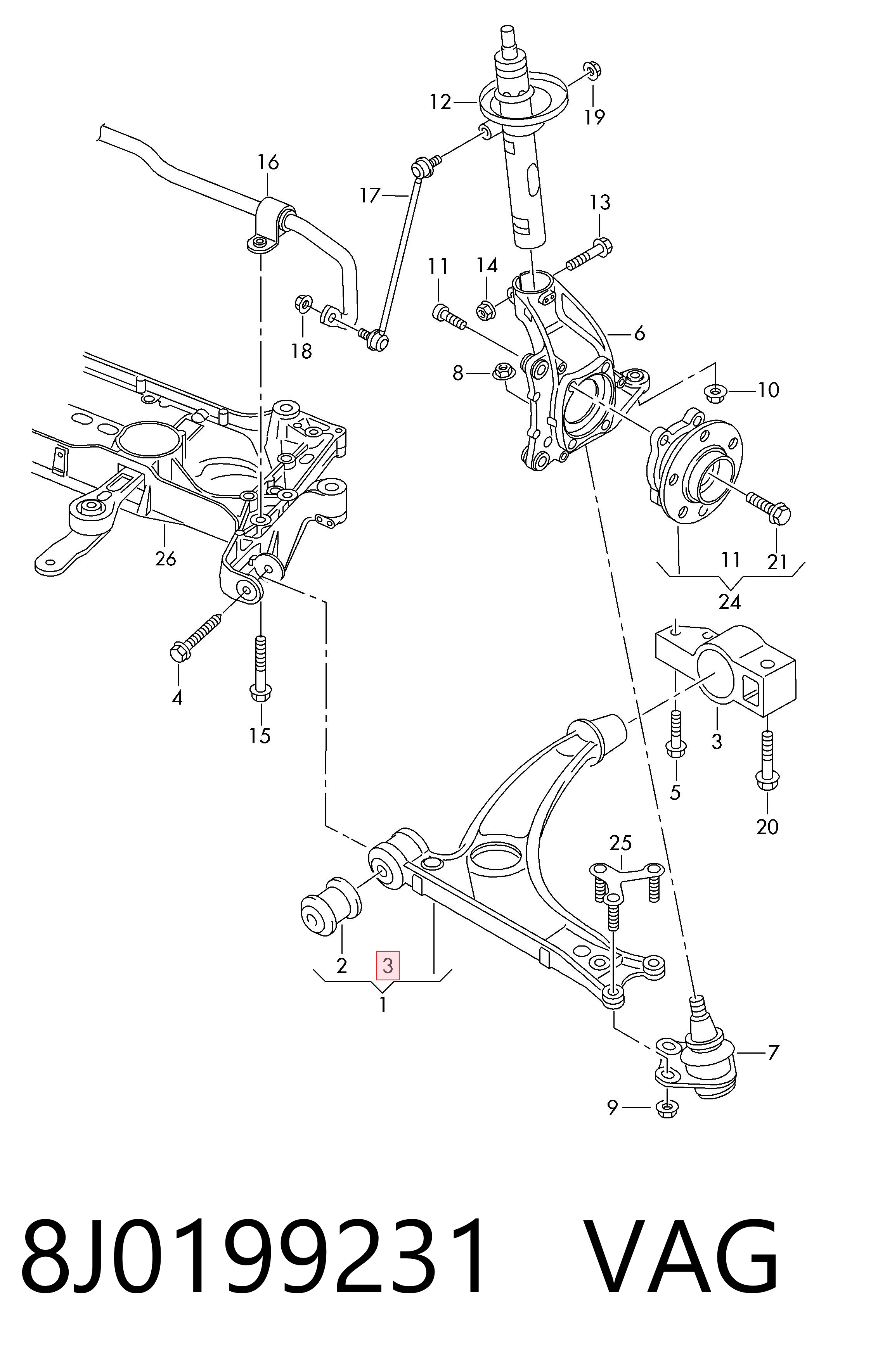 Сайлентблок передней подвески Lemforder LM37665 цена, от 29.64 USD