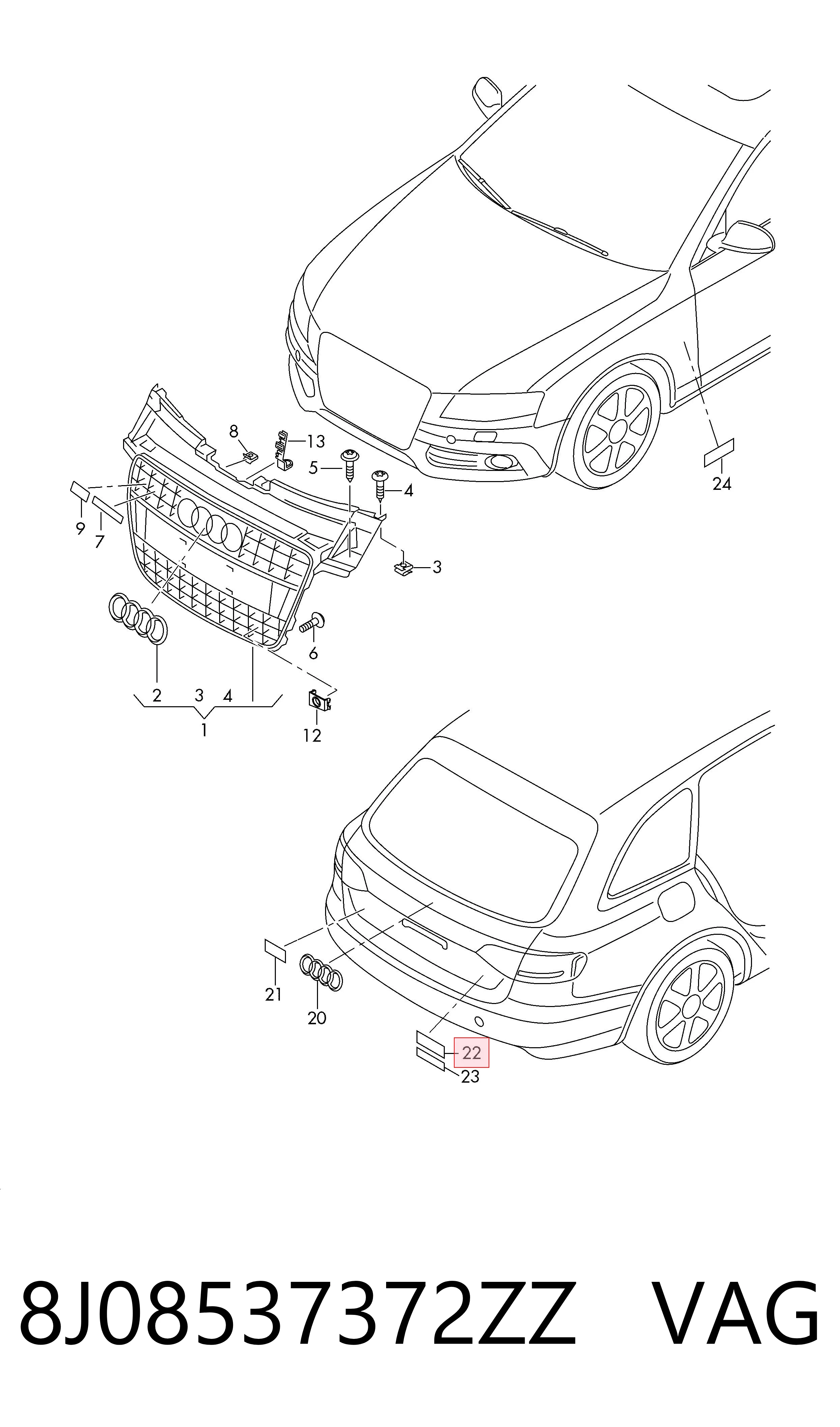  VAG 8J08537372ZZ цена, от 13.78 USD