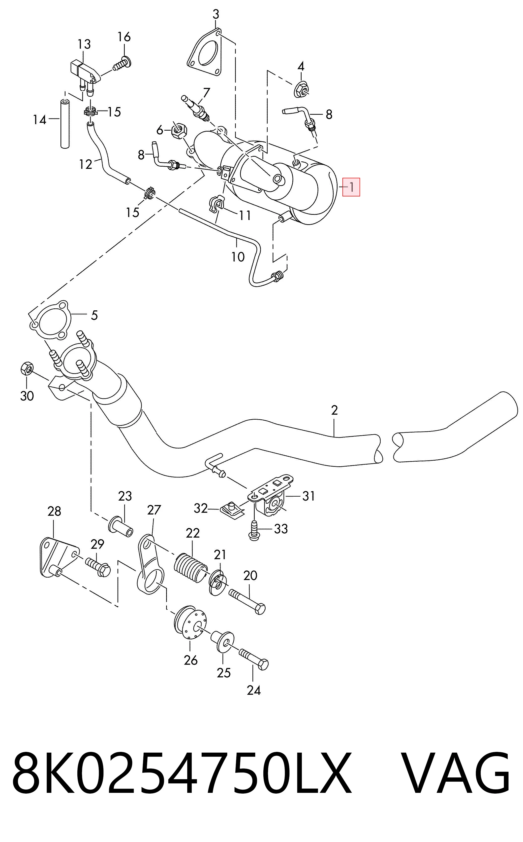 8K0254750LX VAG Сажевый фильтр DPF